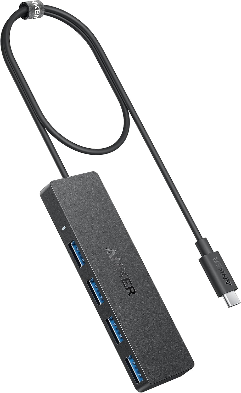 Anker USB C Hub 4 Ports, Multiple USB 3.0 Hub with 5Gbps Data Transfer, Extender for Type C Port Laptop, PC, Desktop and More (2 ft USB-C Connector, Charging Not Supported)