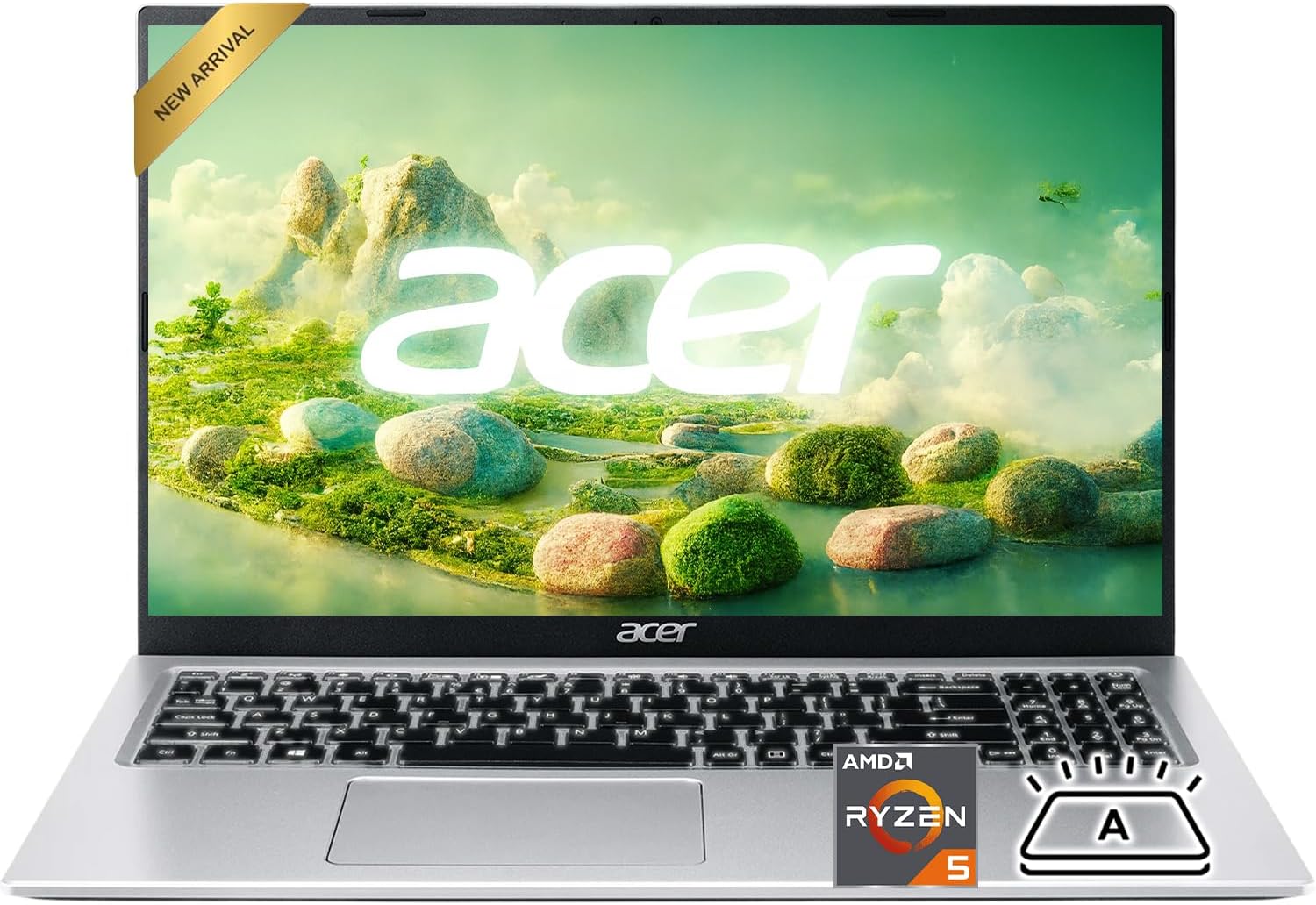 acer Aspire 3 Premium Slim Laptop Computer with Backlit Keyboard – AMD Ryzen 5 7430U CPU – 16GB RAM – 512GB SSD – 15.6″ FHD Display – Fast Wi-Fi 6 – Webcam – Copilot AI Chat – Windows 11 Pro