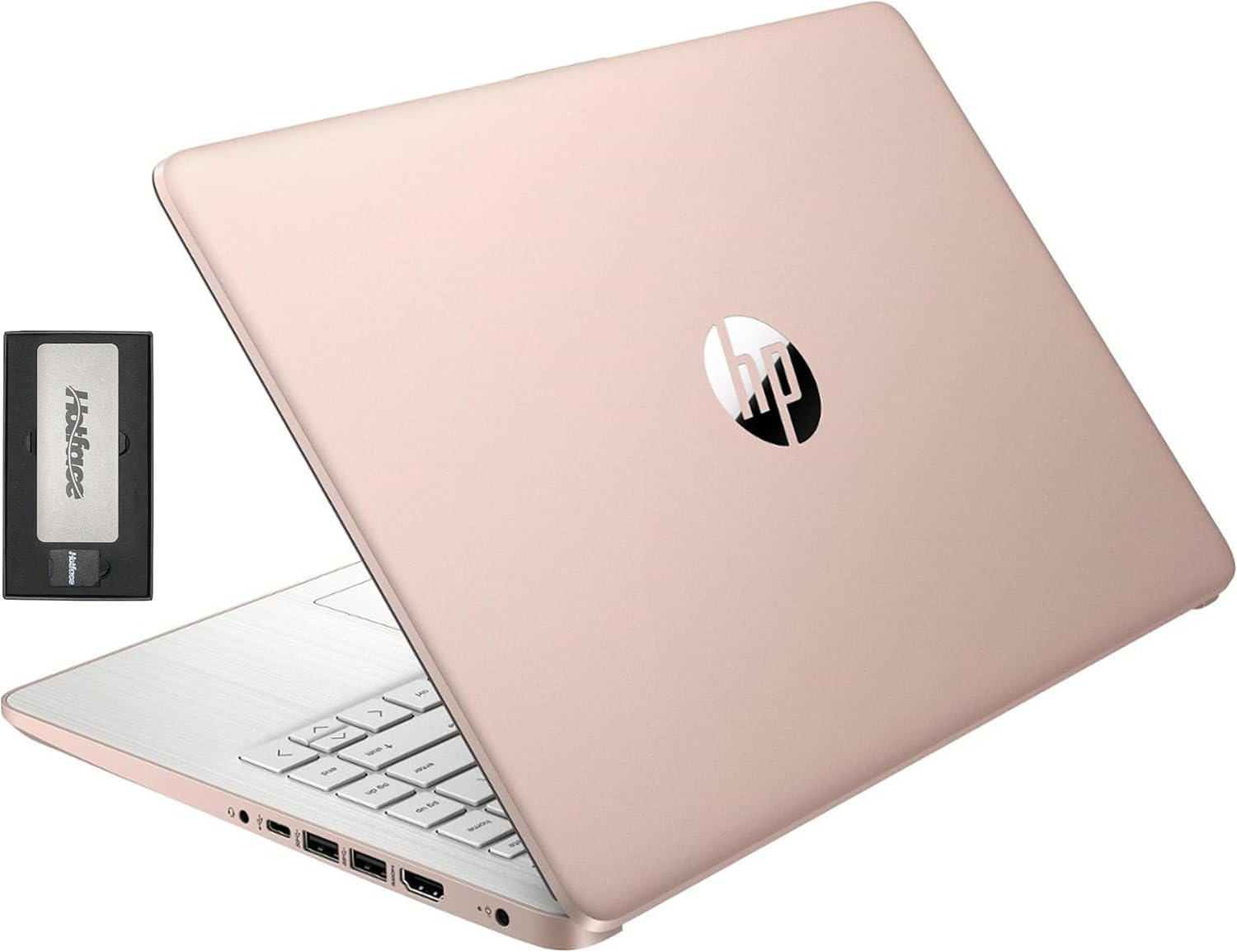 HP Stream 14″ HD BrightView Laptop, Intel Processor N150, 16GB RAM, 416GB Storage (128GB eMMC + 288GB Docking Station Set), Intel UHD Graphics, 720p Camera, Wi-Fi, 1 Year Office 365, Win 11 S, Gold