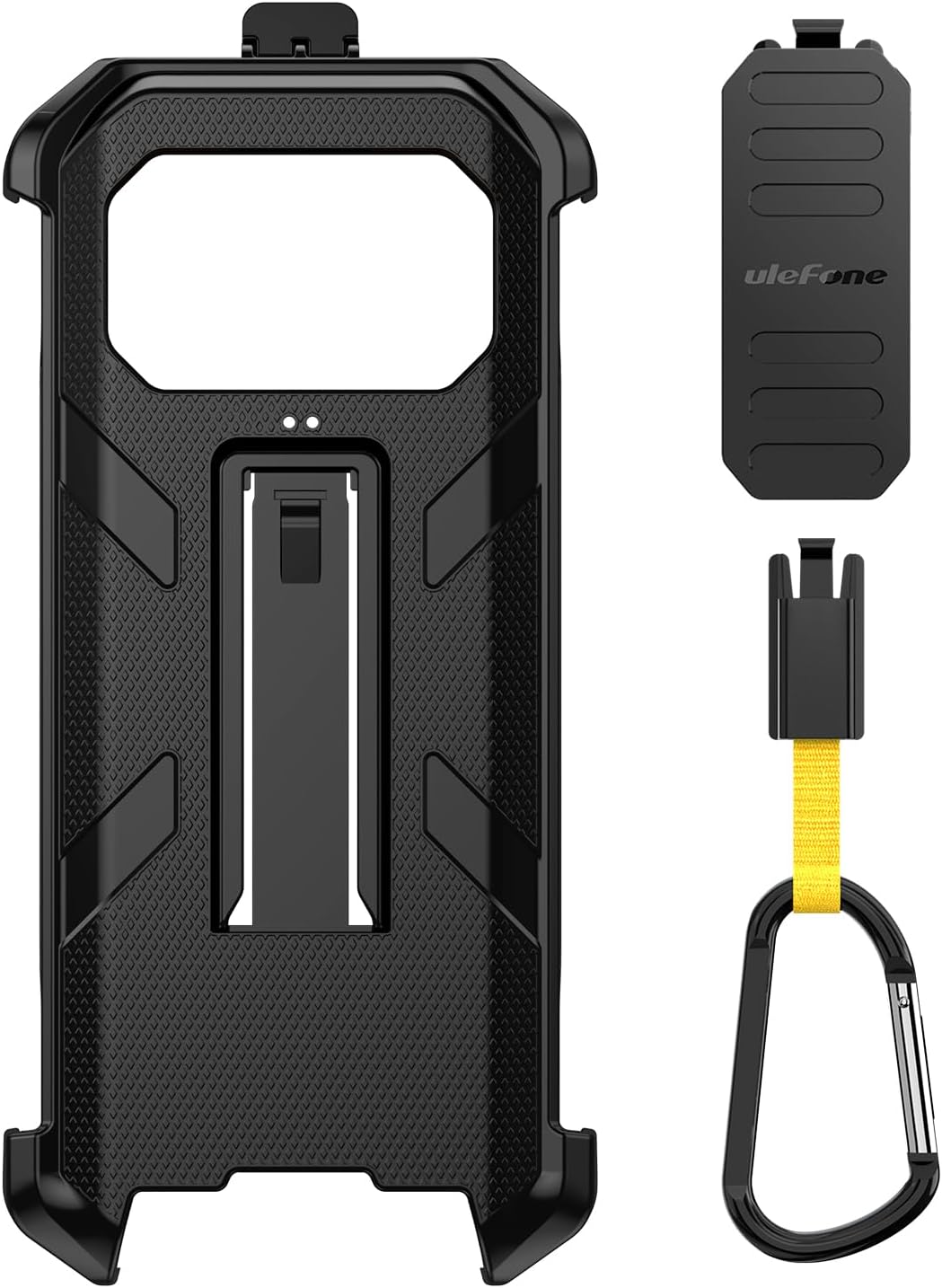 Ulefone Armor 27 Series Multifunctional Protective Case Original TPU Black Case Armor 27 Series with Back Clip Carabiner
