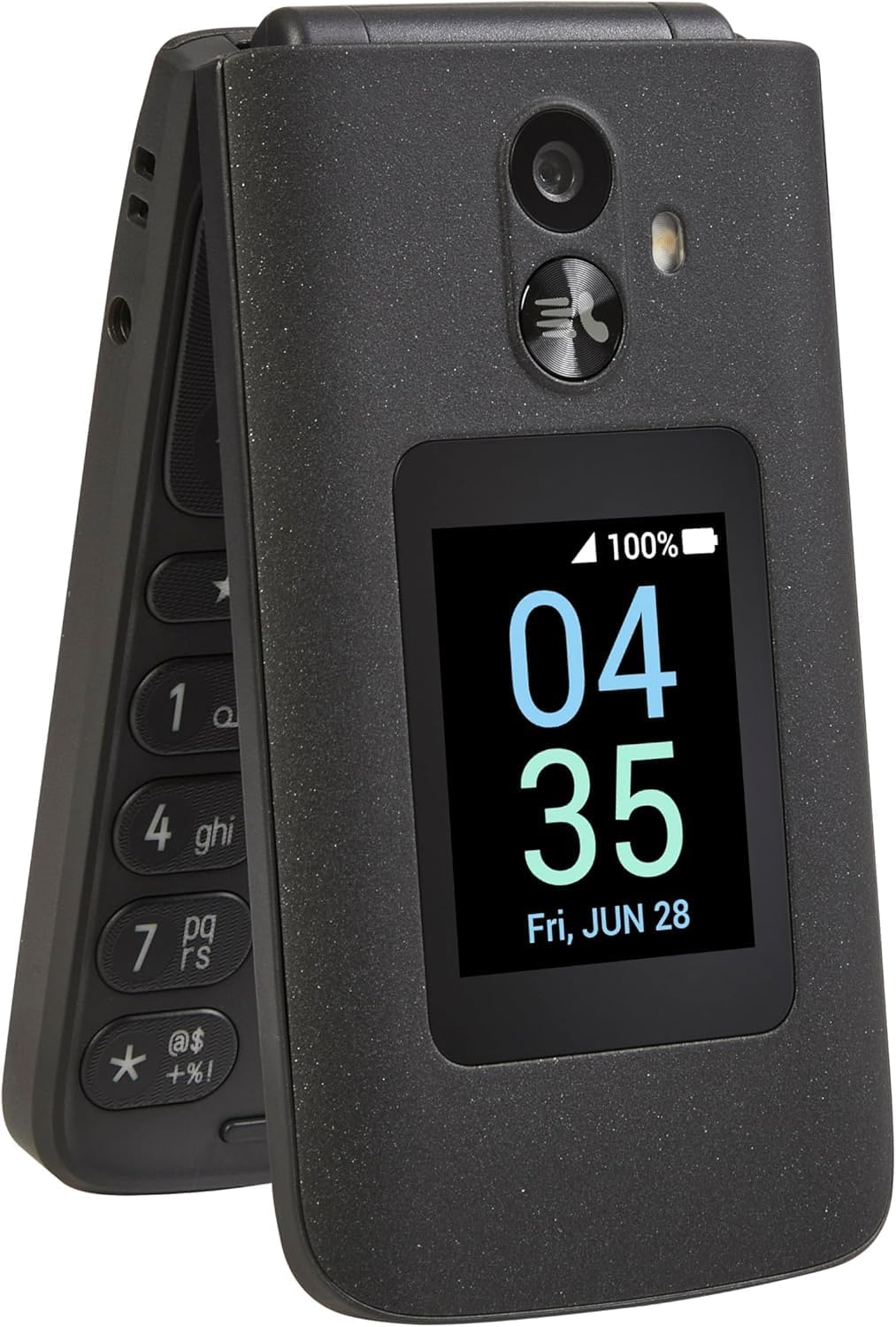 TCL Flip 3 (T435S) 4G LTE Flip Phone | for VERIZON and GSM Unlocked | 16GB | Dual Displays (3.2″ Internal, 1.77″ External) | 1850mAh Battery | 5MP Camera| Simple, Easy-to-Use Device | Stone Gray