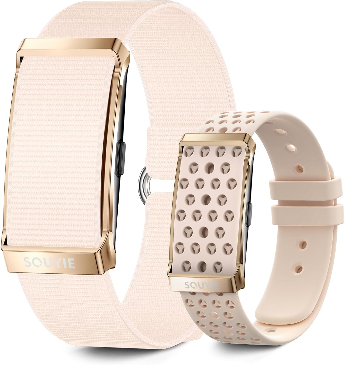 Smart Bracelet for Women, Wearable Health Activity Fitness Trackers, 24/7 Continuous Heart Rate/Blood Pressure/HRV/Stress Monitor, 24H Sleep Tracker, 170+ Sports Modes Smart Band with Free APP 2 Bands