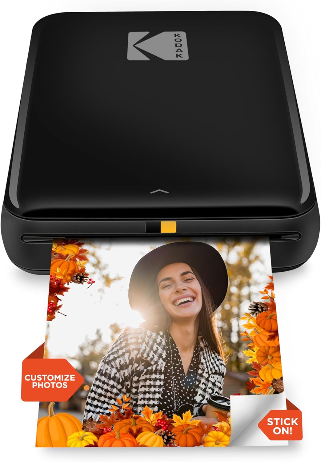 KODAK Step Instant Smartphone Photo Printer – Portable Mini Color Wireless Mobile Printer – Zink 2×3” Sticky-Back Photos – Bluetooth Compatible with iOS & Android Devices – Fun Editing App – Black