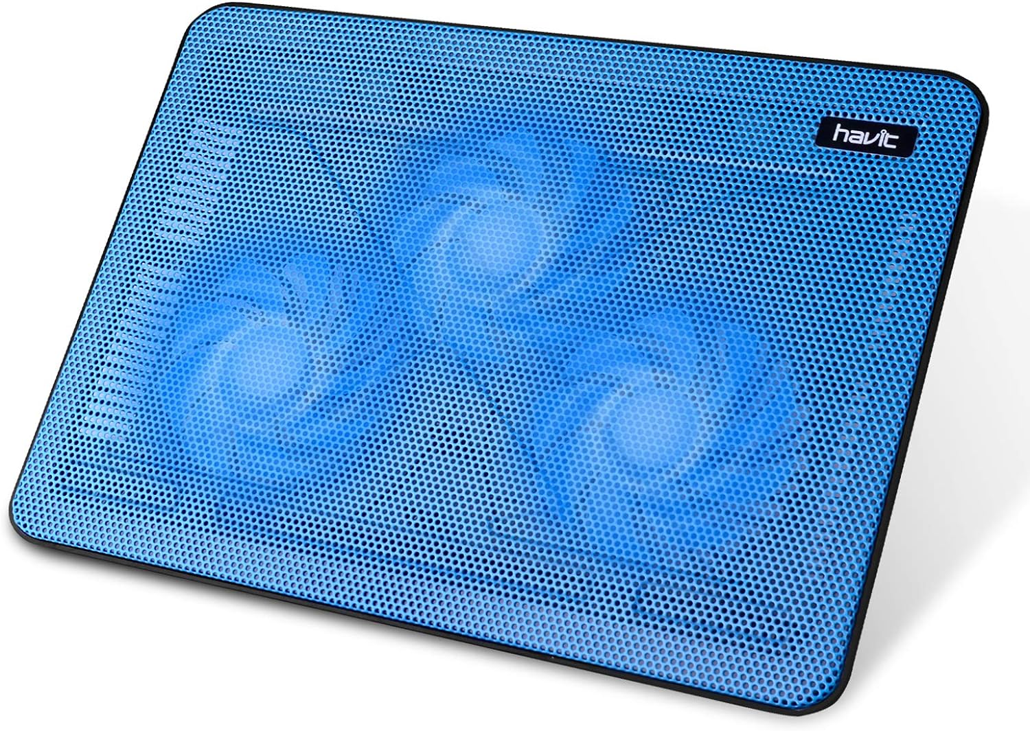 Havit HV-F2056 15.6-17 Inch Laptop Cooler Cooling Pad – Slim Portable USB Powered (3 Fans) (Blue)