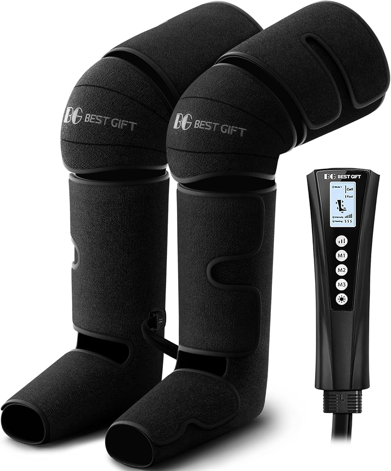 Christmas Gifts for Men Women Dad Mom, Mother’s Day, Father’s Day, Air Compression Massager with Heat for Foot, Leg, Calf, Thigh, Knee, Helpful for Varicose Veins,Muscle Fatigue, Cramps Swelling Edema