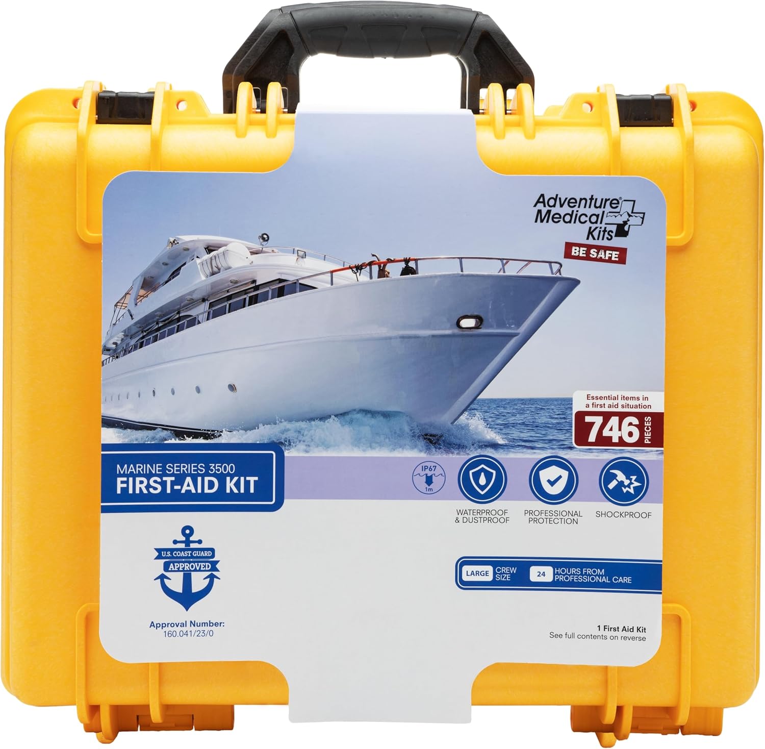 Adventure Medical Kits Marine Series Medical Kit – 3500 – Boat First Aid Kit For Large Crews 24 Hours From Care – Includes Emergency Medical Supplies Like Bandages, Medicine, Guide Book & More