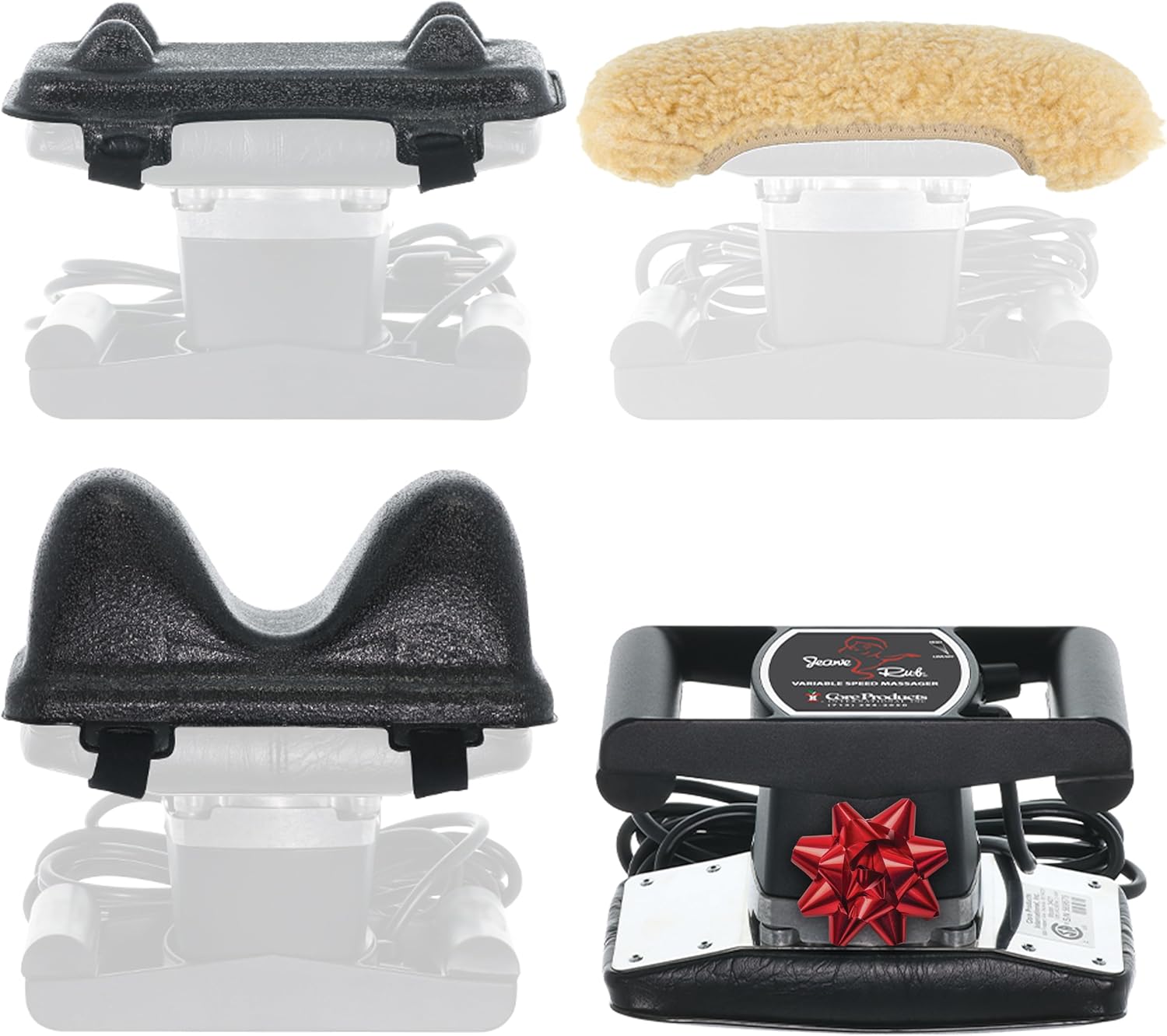 Core Products Jeanie Rub Massager Deluxe Package – Variable Speed Electric Massager for Deep Tissue Pain Relief, Full Body Massage, Back & Shoulder Massager w Fleece Pad Cover & Trigger Point