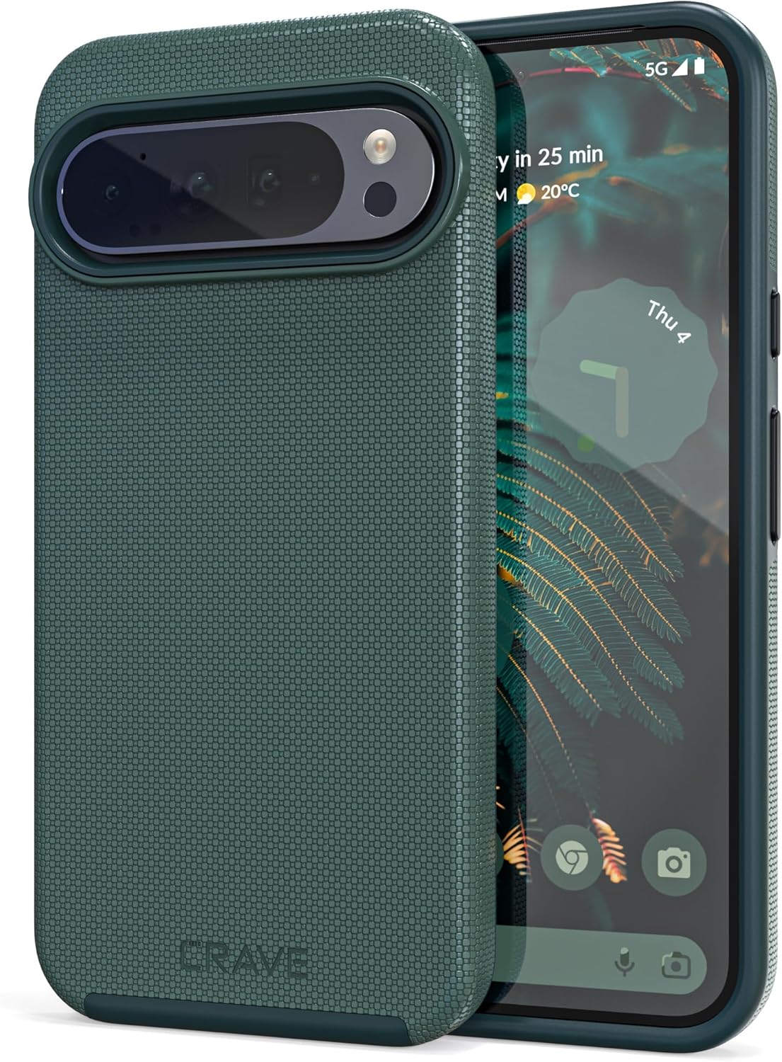 Crave for Google Pixel 9 Pro XL Case, Shockproof Protection Dual Layer Case for Google Pixel 9 Pro XL (6.8 inch) – Forest Green