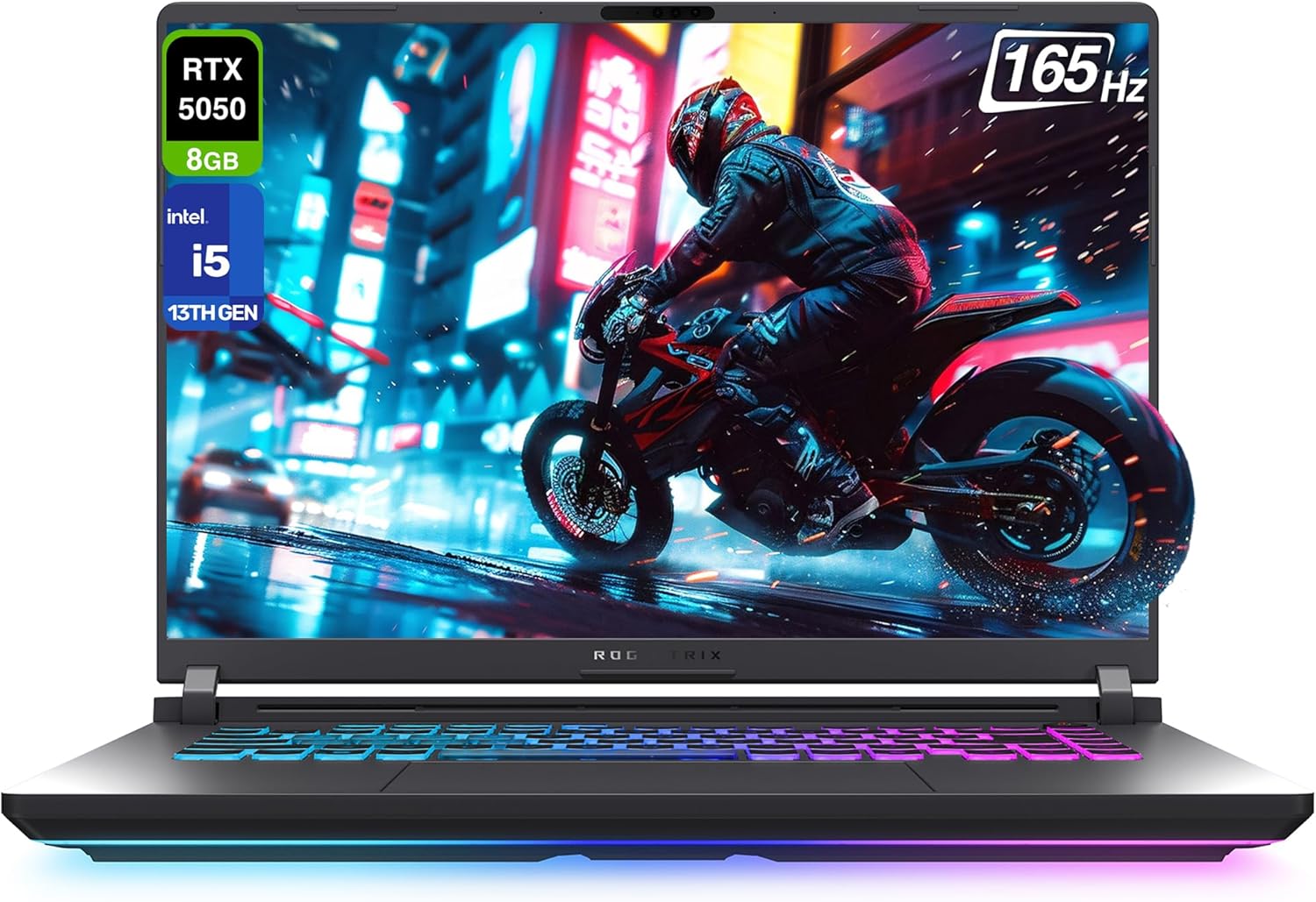 ASUS ROG Strix G16 Gaming Laptop, Intel i5-13450HX, 32 GB DDR5 RAM, 2 TB PCIe SSD, 16” FHD+ (1920×1200) Display, Nvidia G-Force RTX 5050, 4-Zone RGB Keyboard, W11 Home, Eclipse Gray