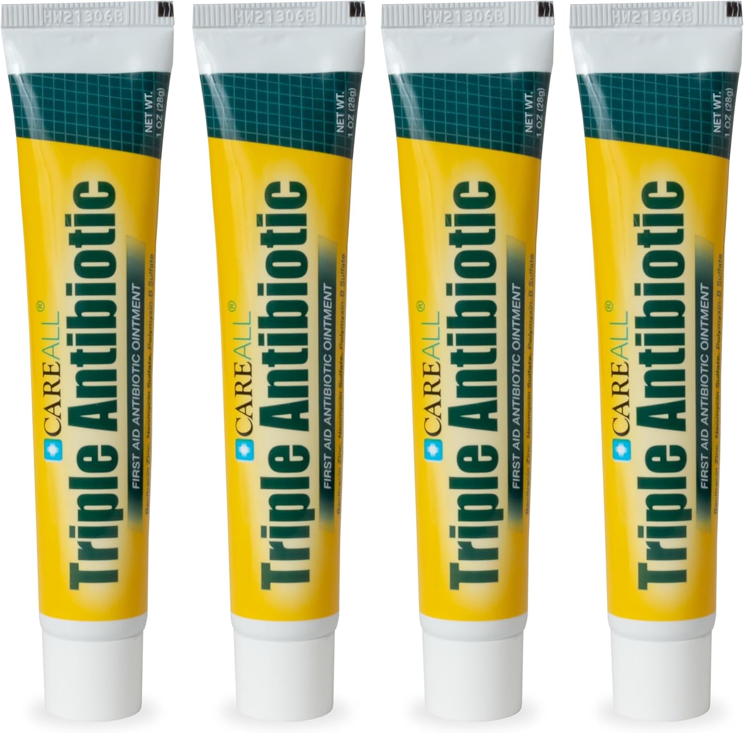 CareAll Triple Antibiotic Ointment 1.0 oz (4 Pack), First Aid Ointment for Minor Scrapes, Cuts, and Burns to Help Prevent Infection, Compare to The Active Ingredients of The Leading Brand