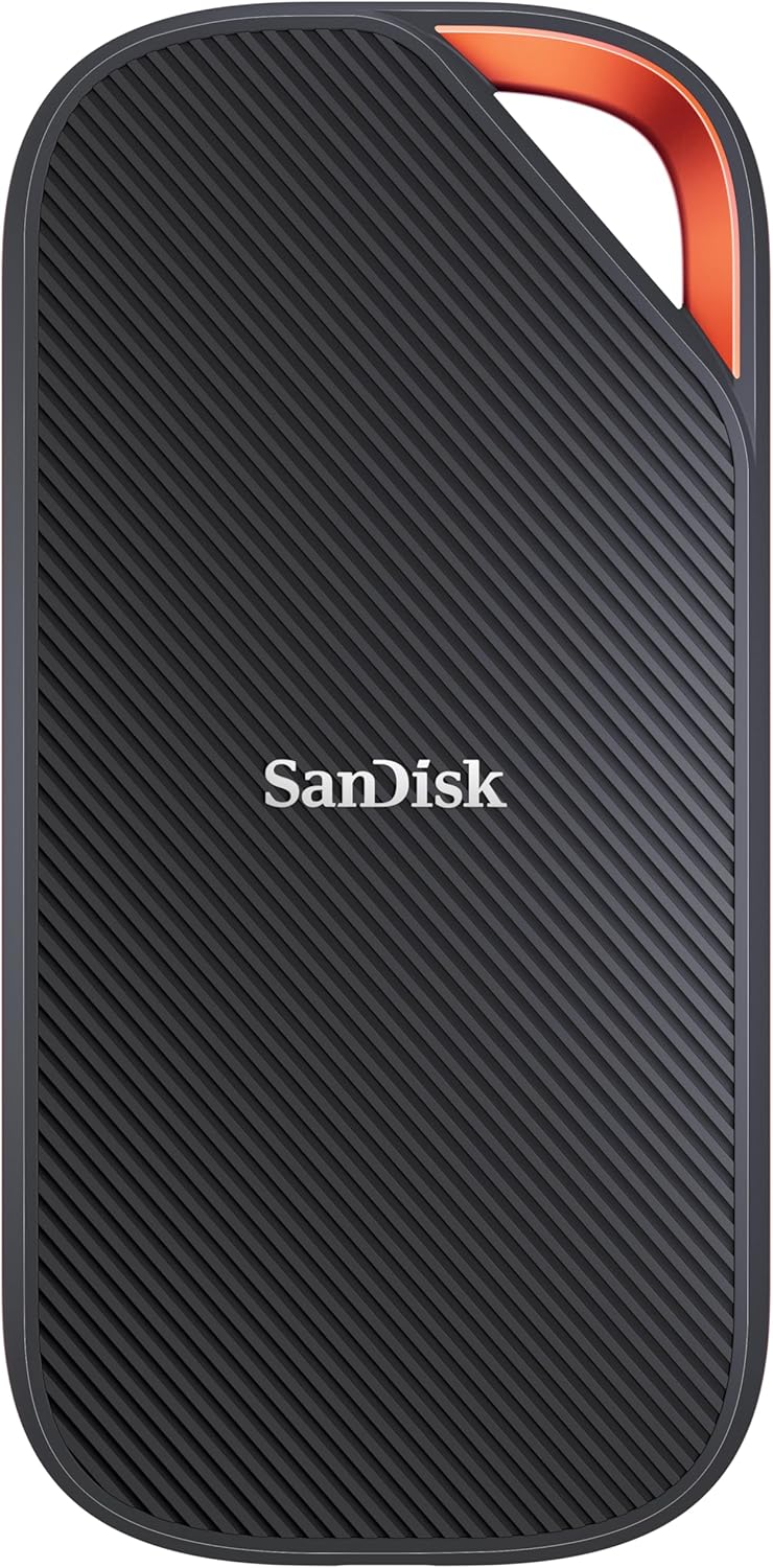 4TB SanDisk Extreme PRO Portable SSD with USB4, Up to 3800 MB/s Read and 3700MB/s Write, USB-C, USB 3.2, Backwards Compatible, IP65 Water and Dust Resistance – SDSSDE82-4T00-G25