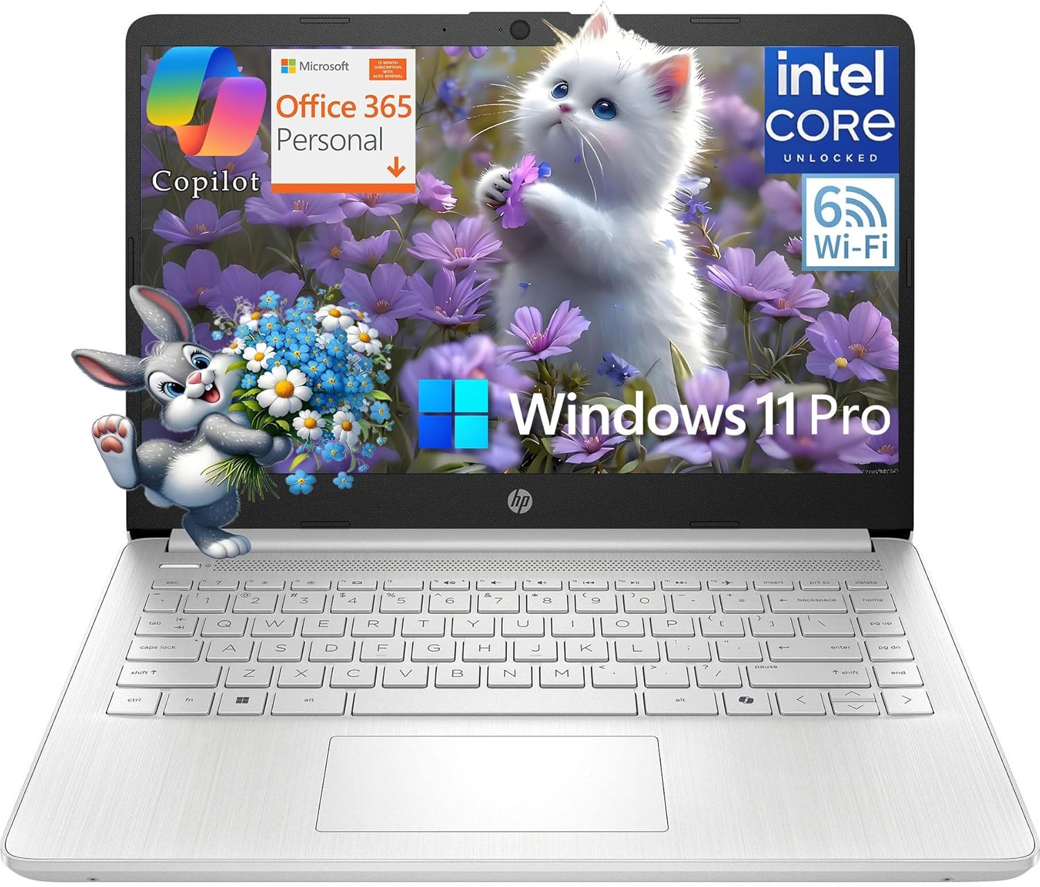 HP 14″ Student Business Laptop computer, 1-Year Office365, Intel N150 CPU(Beats i3-1115G4), 16GB RAM, 384GB Storage (128GB UFS + 256GB MSD), WiFi 6, BT 5.4, Windows 11 Pro S, Natural Silver, Bef-ectoy