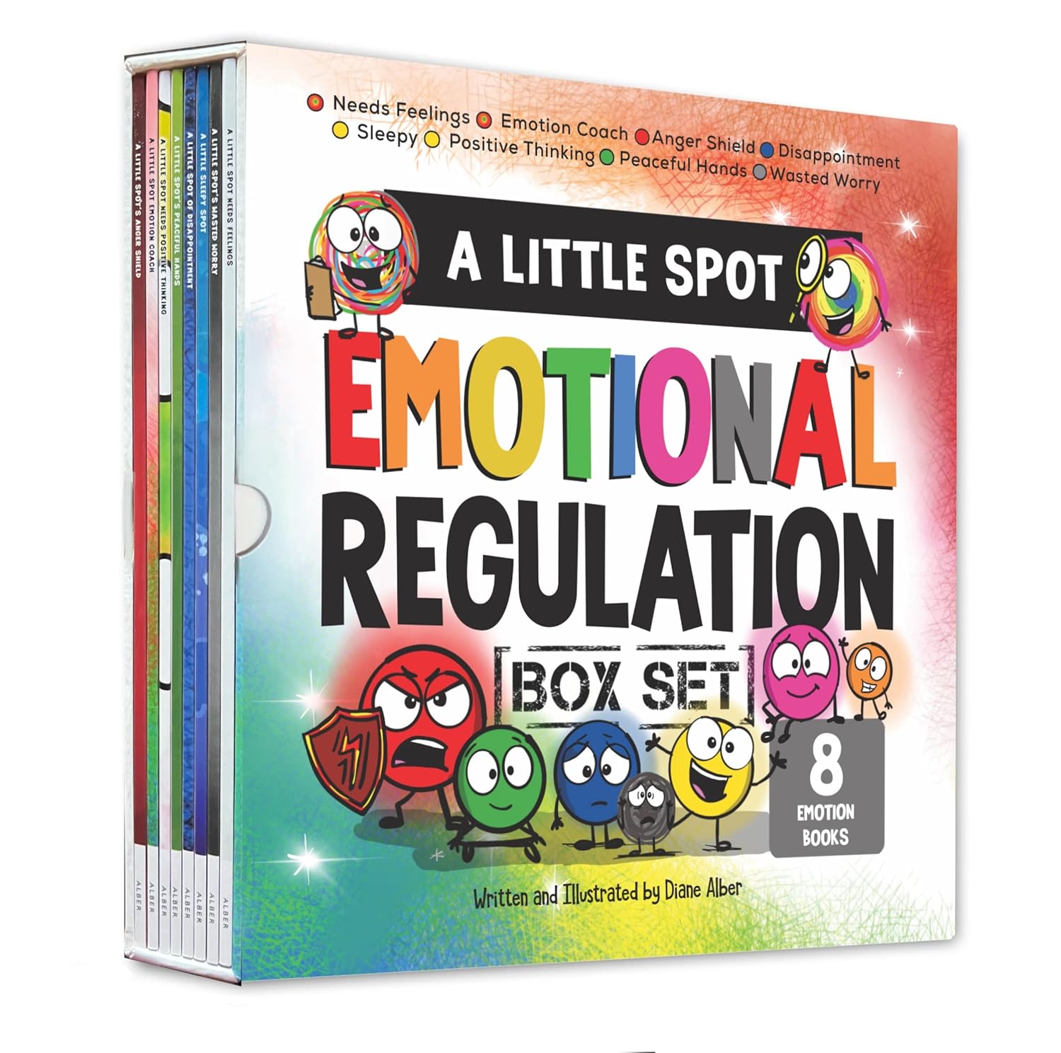 A Little SPOT Emotional Regulation Box Set (Books 49-56: Peaceful Hands, Anger Shield, Needs Feelings, Sleep, Disappointment, Wasted Worry, Positive Thinking, and Emotion Coach)