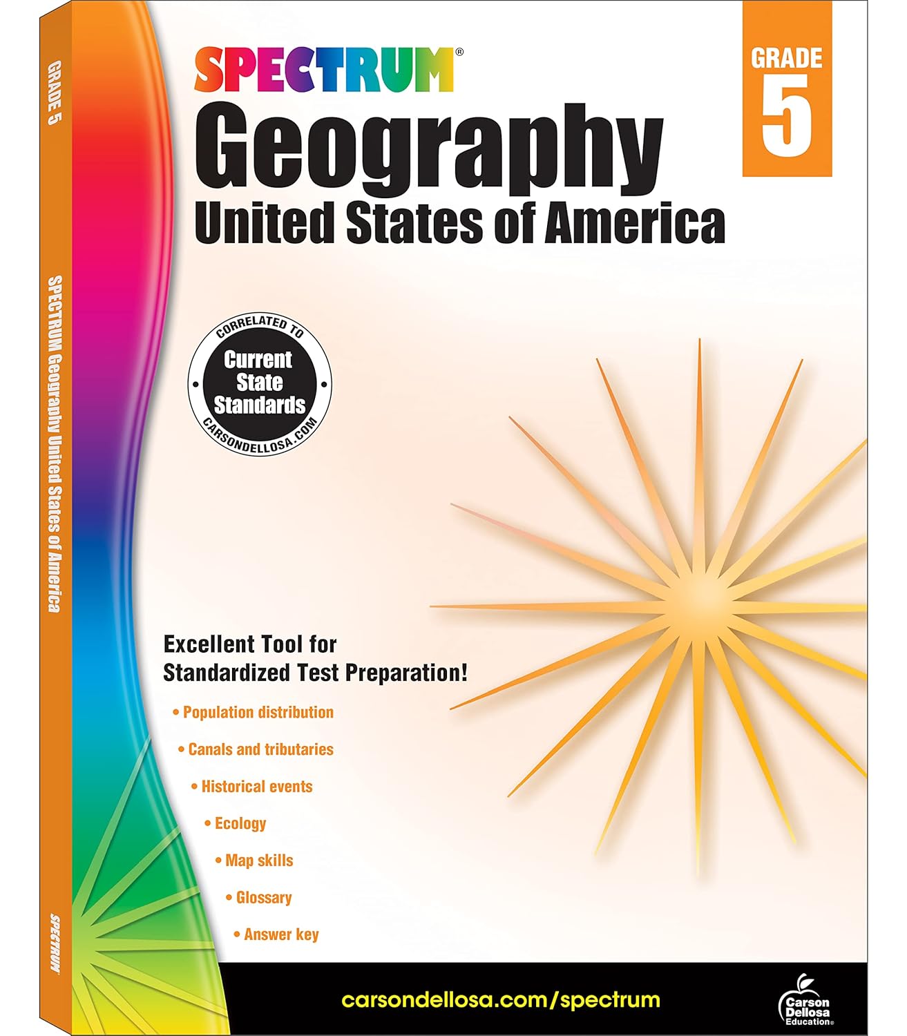 Spectrum Grade 5 United States of America Geography Workbook, American History Books Covering Map Skills, Historical Events, Ecology, and More, Social Studies Classroom or Homeschool Curriculum (Volume 95)