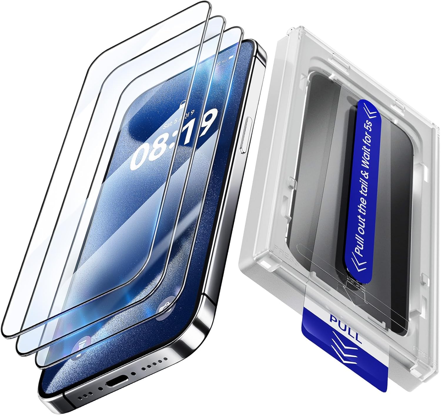 3 Pack Screen Protector for iPhone 16 Pro [6.3 Inch] with Auto-Alignment Kit, Auto Dust,9H+ Military Grade Shatterproof, iPhone16 Pro Tempered Glass film,HD Clear,Case Friendly