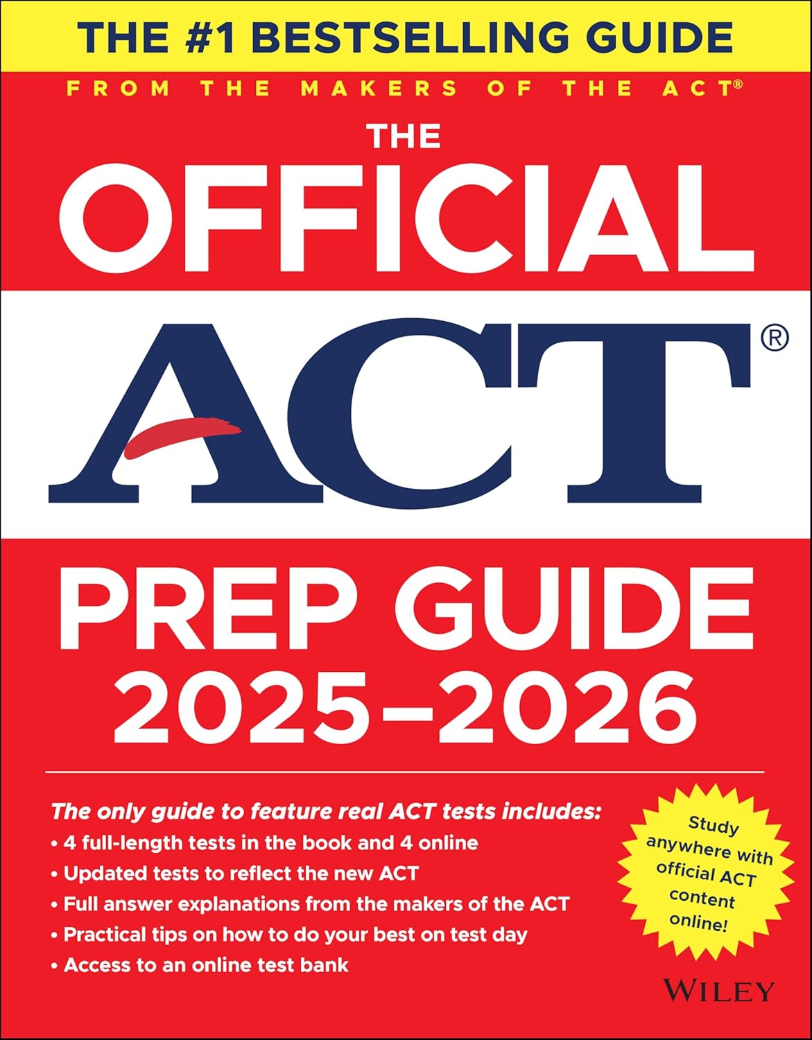 The Official ACT Prep Guide 2025 – 2026: Book + Online Course