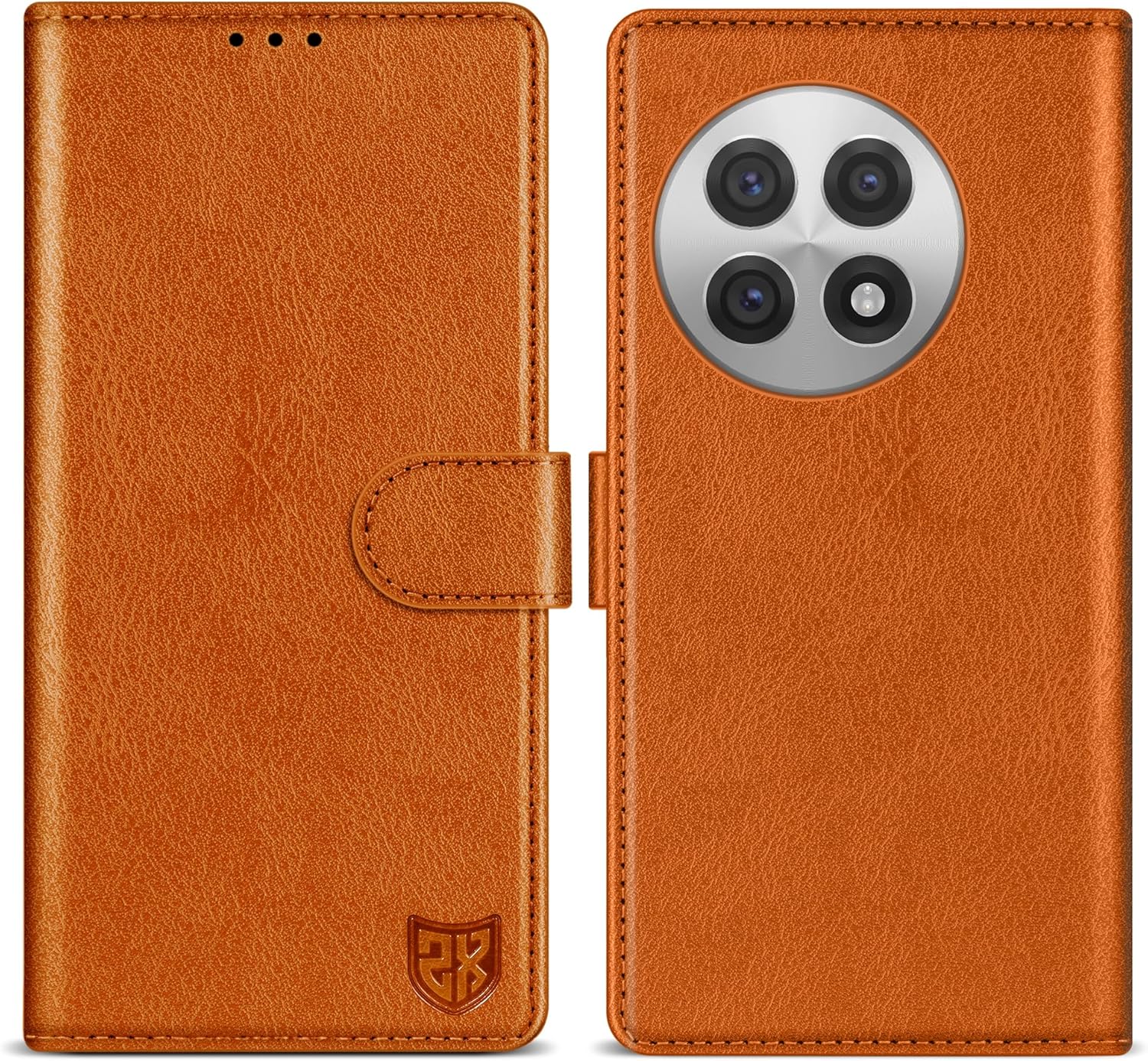 ZZXX for OnePlus 13R Wallet Case with [RFID Blocking] Card Slot Kickstand Magnetic Closure Leather Flip Fold Protective Phone Case for OnePlus 13R Case Wallet(Brown-6.78 inch)