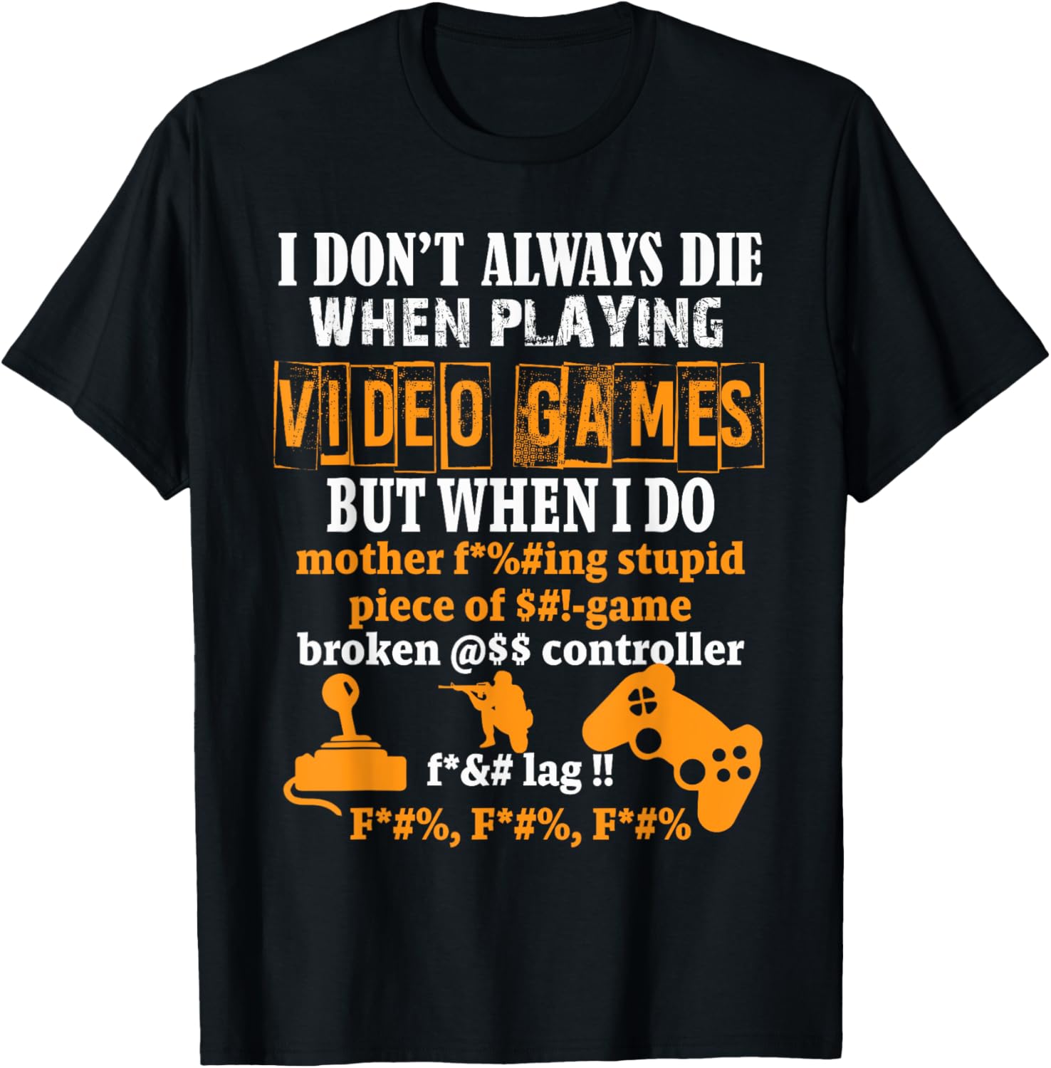 Video Games T-Shirt Funny Gamer Tee for Console Gaming Fans T-Shirt Small