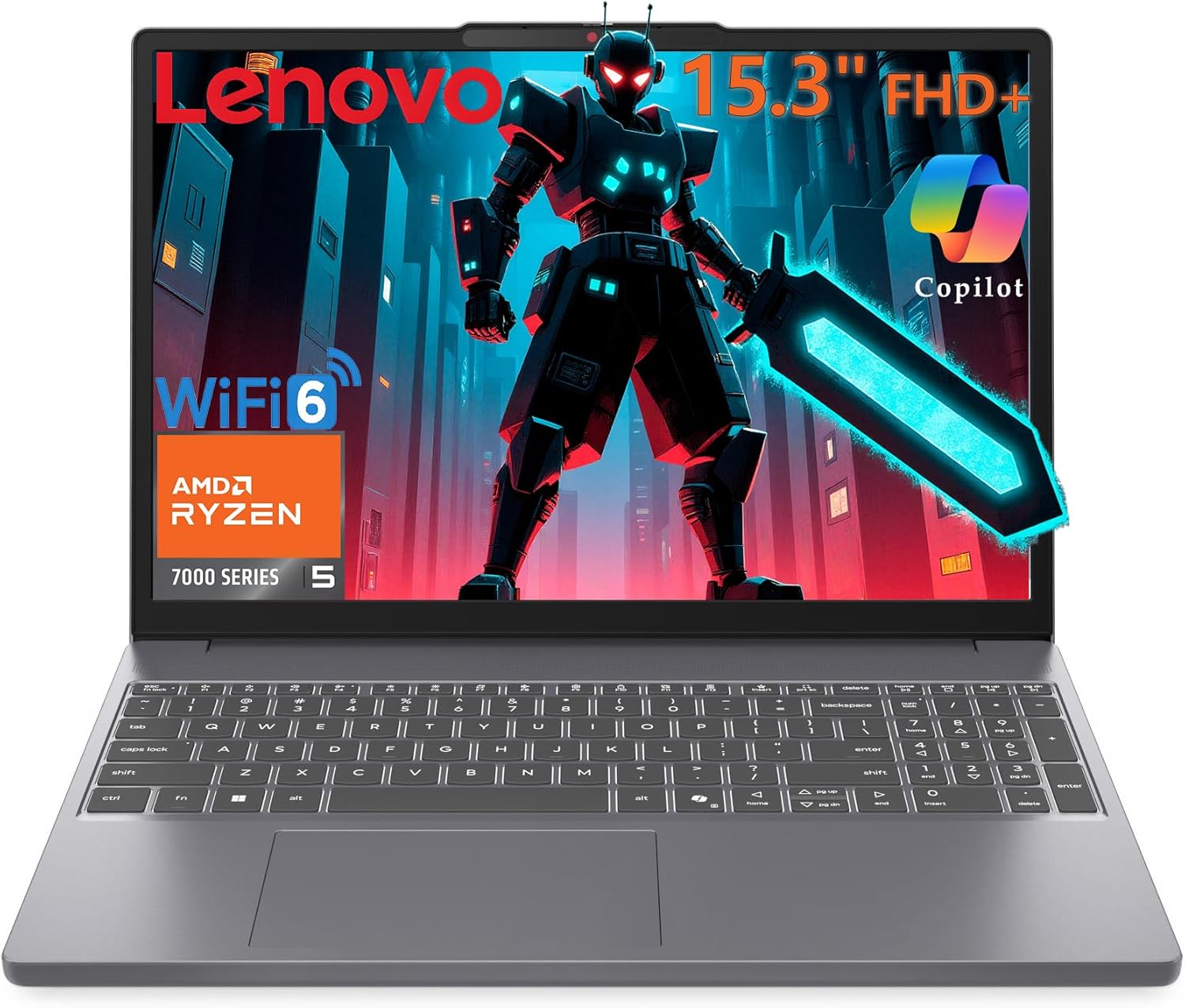 Lenovo Gaming Laptop, 15″ WUXGA IPS Display, AMD Ryzen 5 7535HS, 40GB DDR5 RAM, 1TB PCIe SSD, Radeon 660M Graphics, Copilot AI PC, WiFi 6, Bluetooth 5.3, HDMI, Type-C, Luna Grey, Windows 11 Home