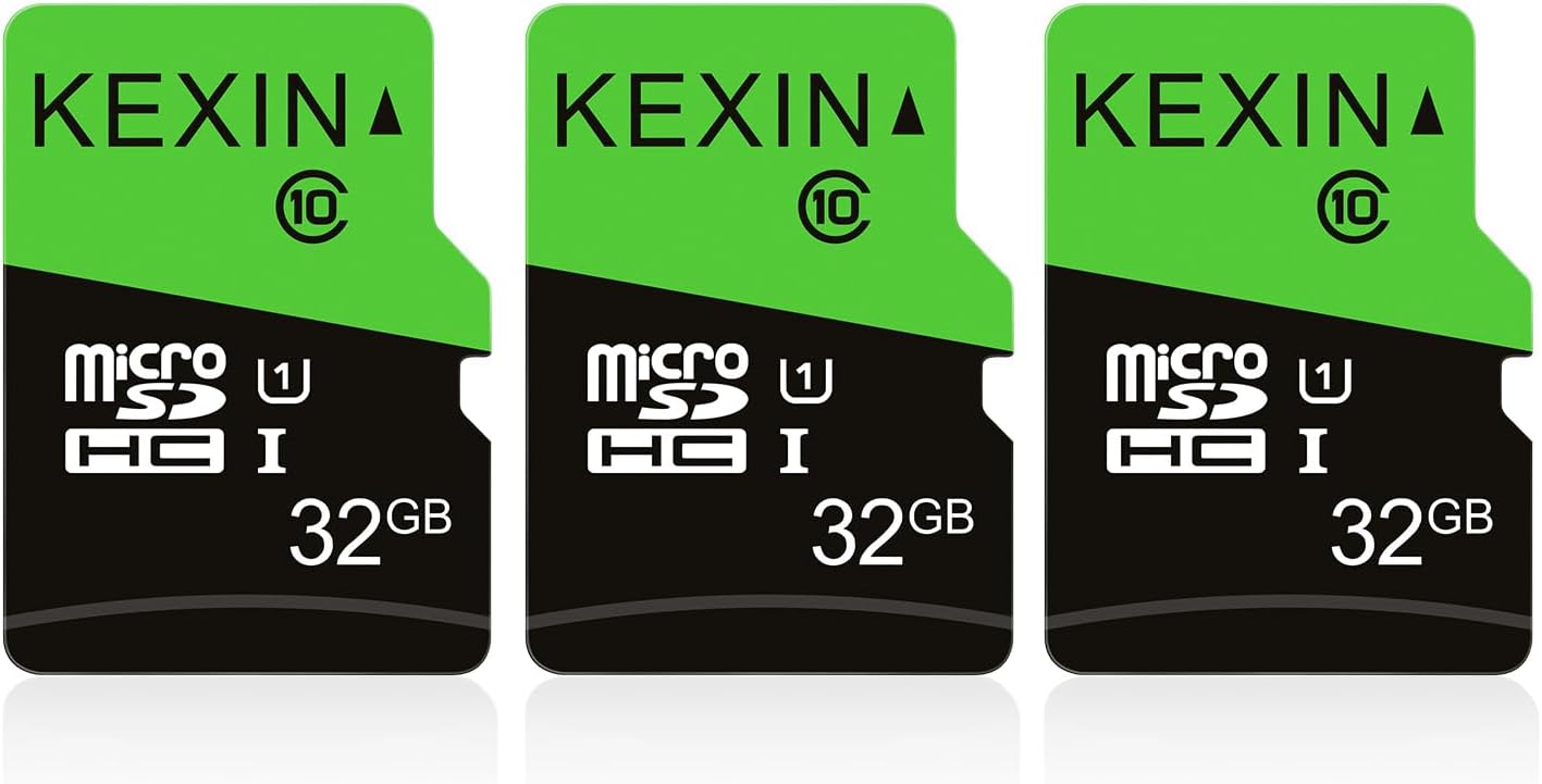 KEXIN 3 Pack 32GB Micro SD Card Memory Card MicroSDHC UHS-I Memory Cards Class 10 High Speed Card, C10, U1, 32 GB 3 Pack