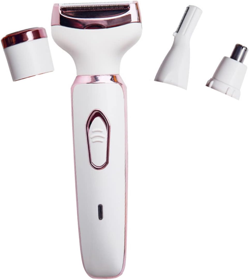 Baluue 1set Electric Nose Hair Trimmer for Women Personal Care Device for Eyebrows Sideburns Ear Hair USB Rechargeable Compact Skin-Friendly Design White