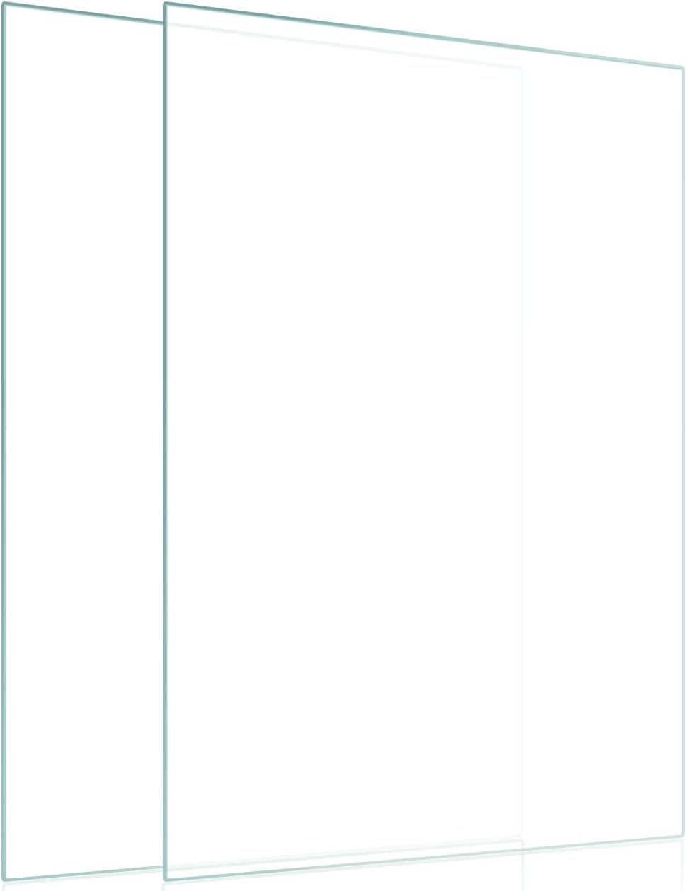 Egofine 11×14 Heat-Strengthened Glass Replacement for Picture Frame (Crystal Clear, 2 Pack), Replacement Glass for 11 by 14 Photo Frame