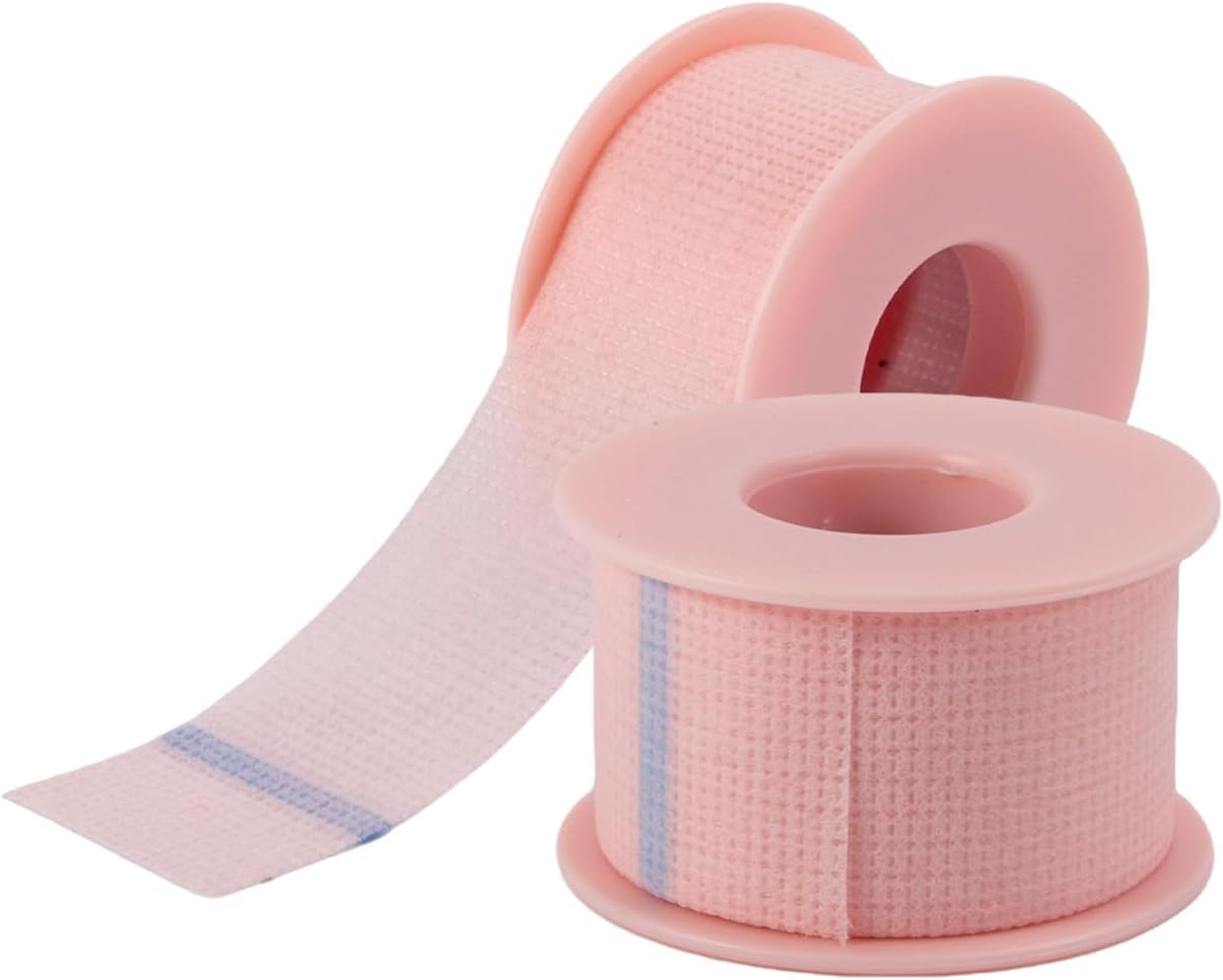 Pink Silicone Scar Tape (2 Pack) – Soft Medical Tape for Surgical Scars, C-Section & Wound Care – Waterproof, Pain-Free Removal for Sensitive Skin – Ideal for Eyelash Extensions & Lash Lift