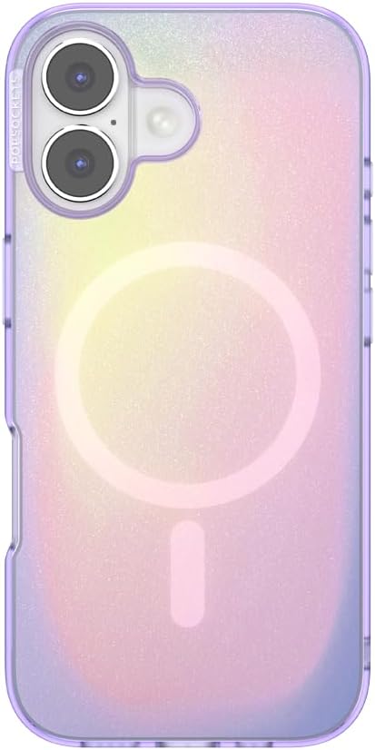 PopSockets iPhone 17 Phone Case Compatible with MagSafe, for iPhone 17, Wireless Charging Compatible, Case Only – Aura
