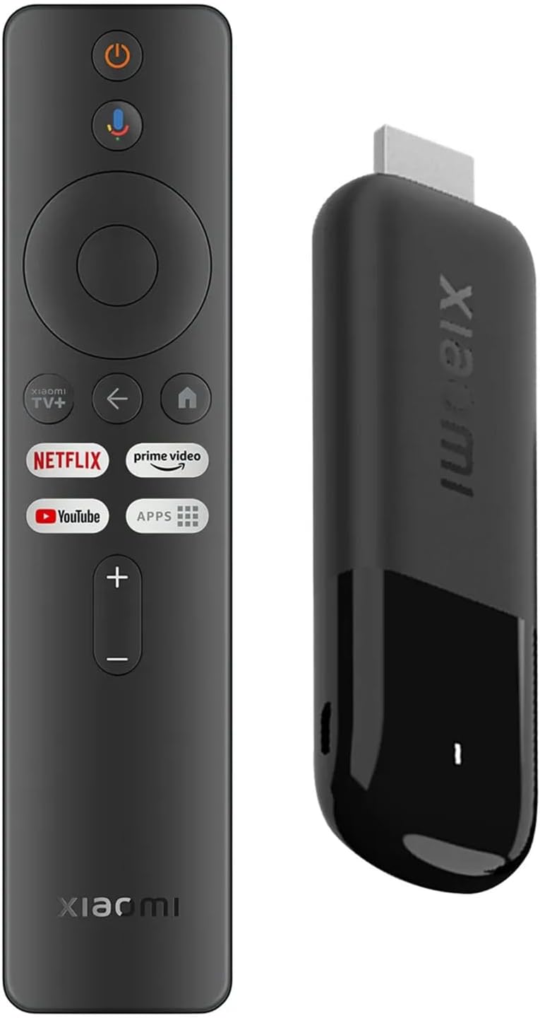 XIAOMI TV Stick 4K (2nd Gen) Streaming Device with Google TV, Dolby Vision & Atmos, Wi-Fi 6, Bluetooth Voice Remote – Black