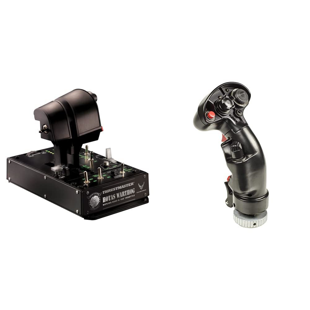 THRUSTMASTER F/A-18C Hornet Flight Stick Add-On and HOTAS Warthog Dual Throttles | Realistic Flight Simulator Controls
