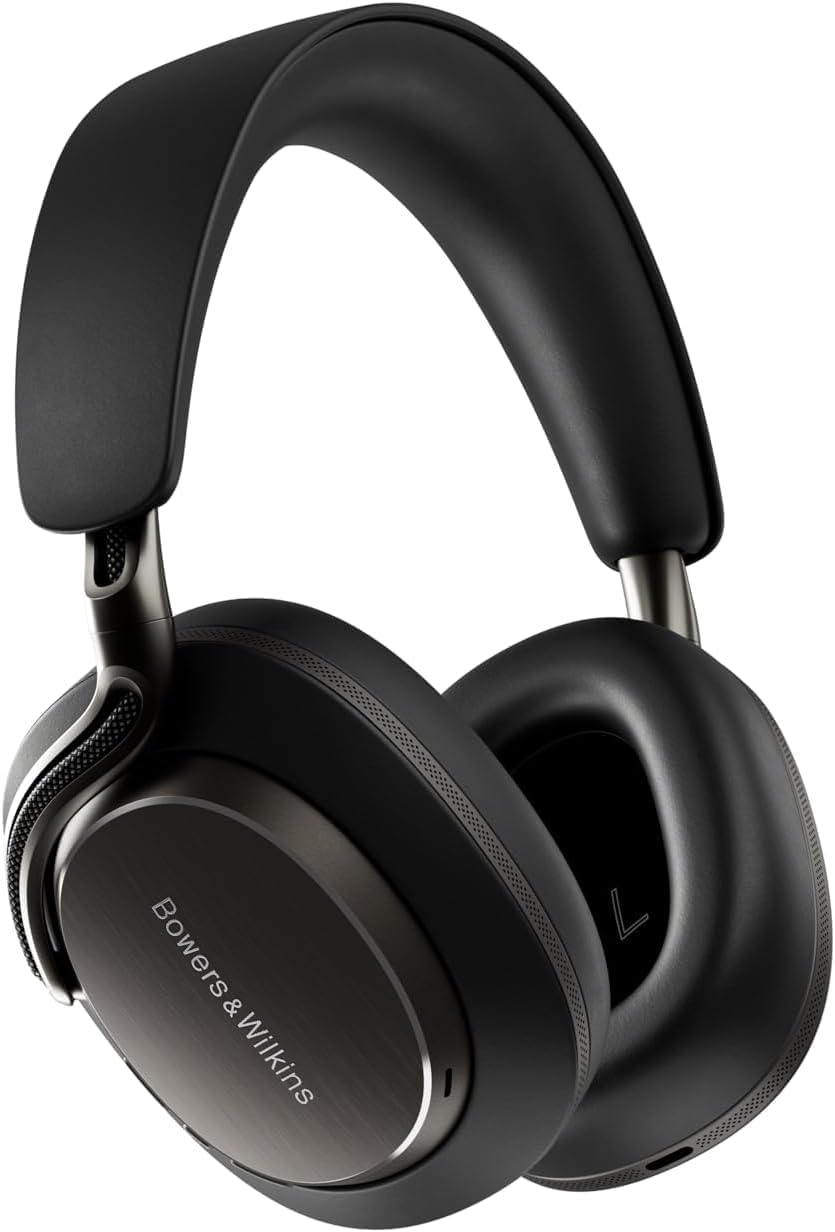 Bowers & Wilkins Px8 S2 Wireless Over-Ear Headphones, Active Noise Cancelling & Transparency Mode, High-Res Playback, 30H Playtime with Quick Charge Support, Bluetooth Headphones, Onyx Black