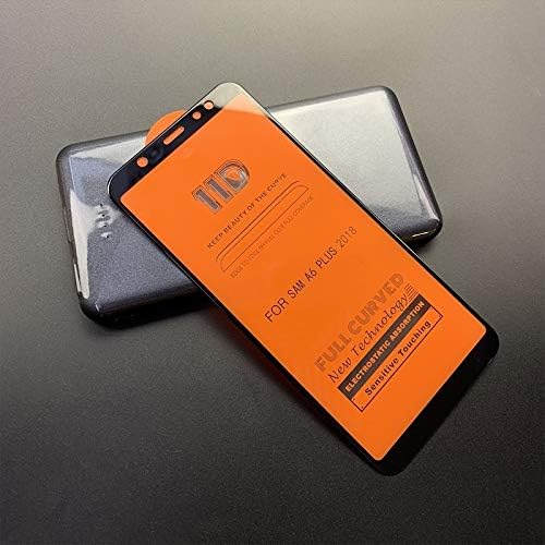 HONGYAN Tempered Film Scratchproof 11D HD Full Glue Full Curved Screen Tempered Glass Film for Galaxy A6+ (2018) (Black) Phone Accessories (Color : Black)