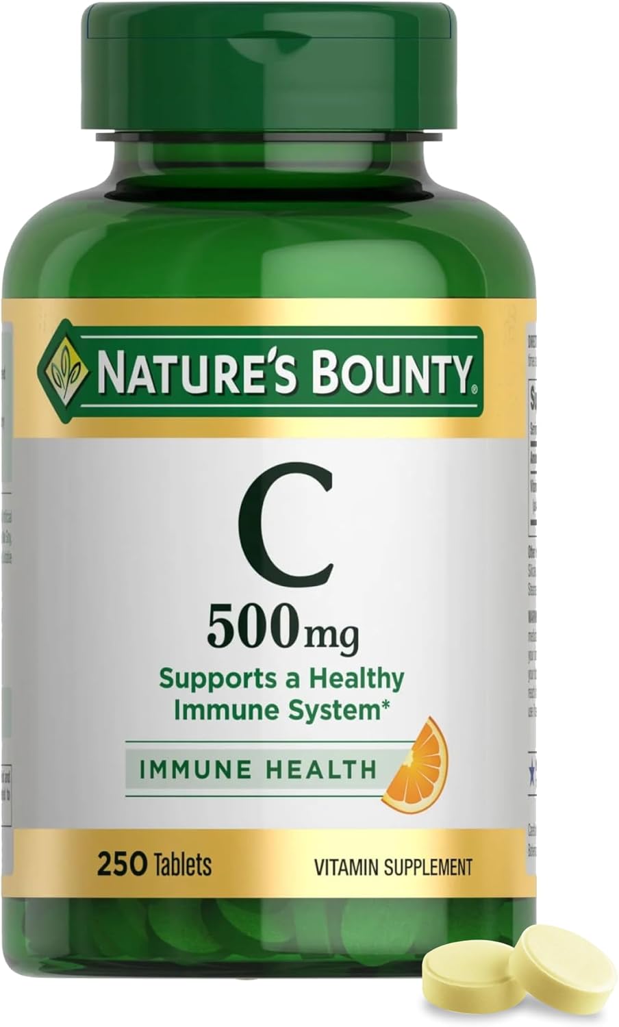 Nature’s Bounty Vitamin C 500mg, Supports a Healthy Immune System, Daily Vitamin Supplement, 250 Vegetarian Tablets