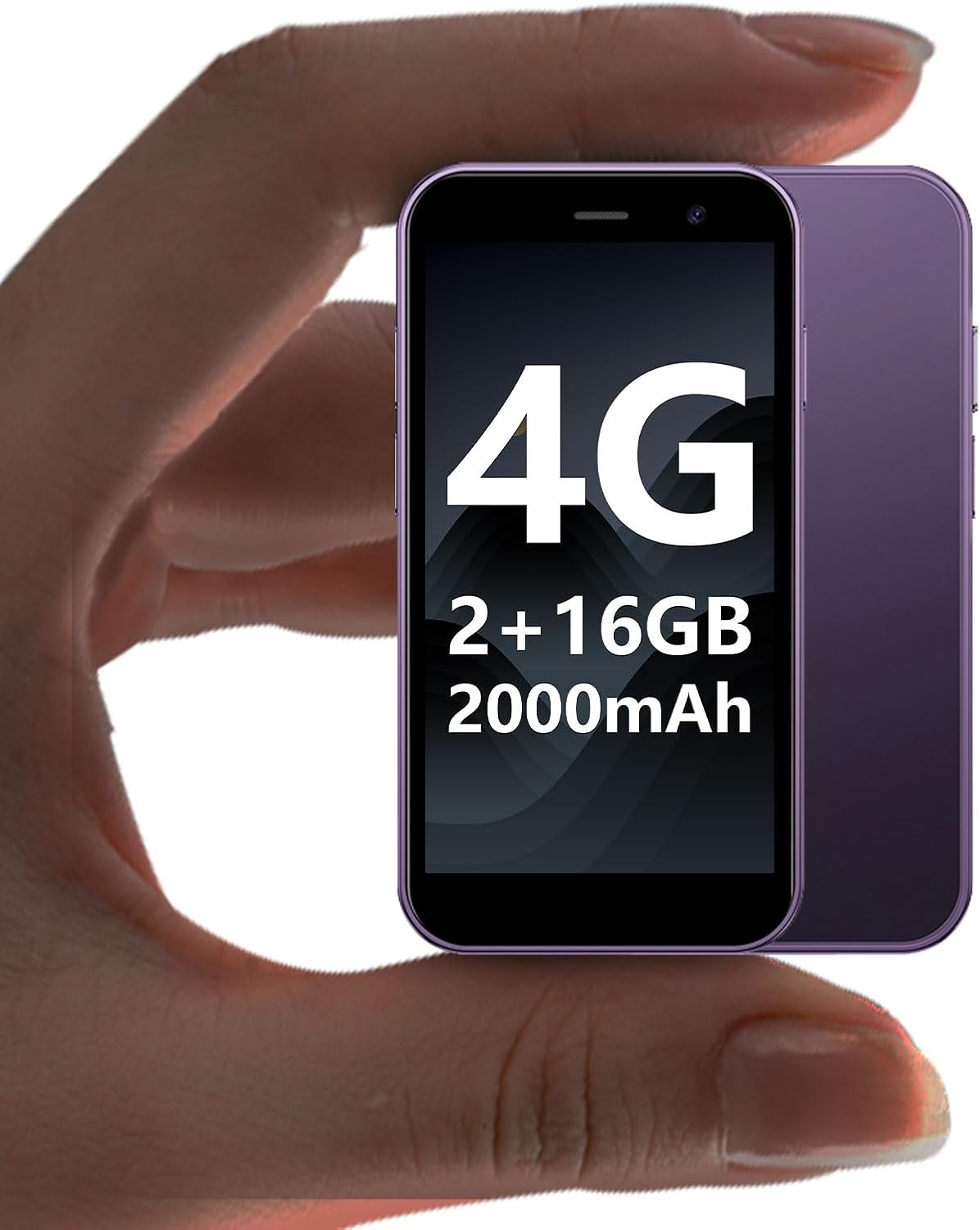 Mini Smartphone 4G Mini Phone for Kids 2000mAh Battery World’s Smallest 3.0” Touch Screen Mobile Phone Cell Phone with Dual SIM Quad Core Face ID GPS for Girls & Boys 2GB+16GB Purple