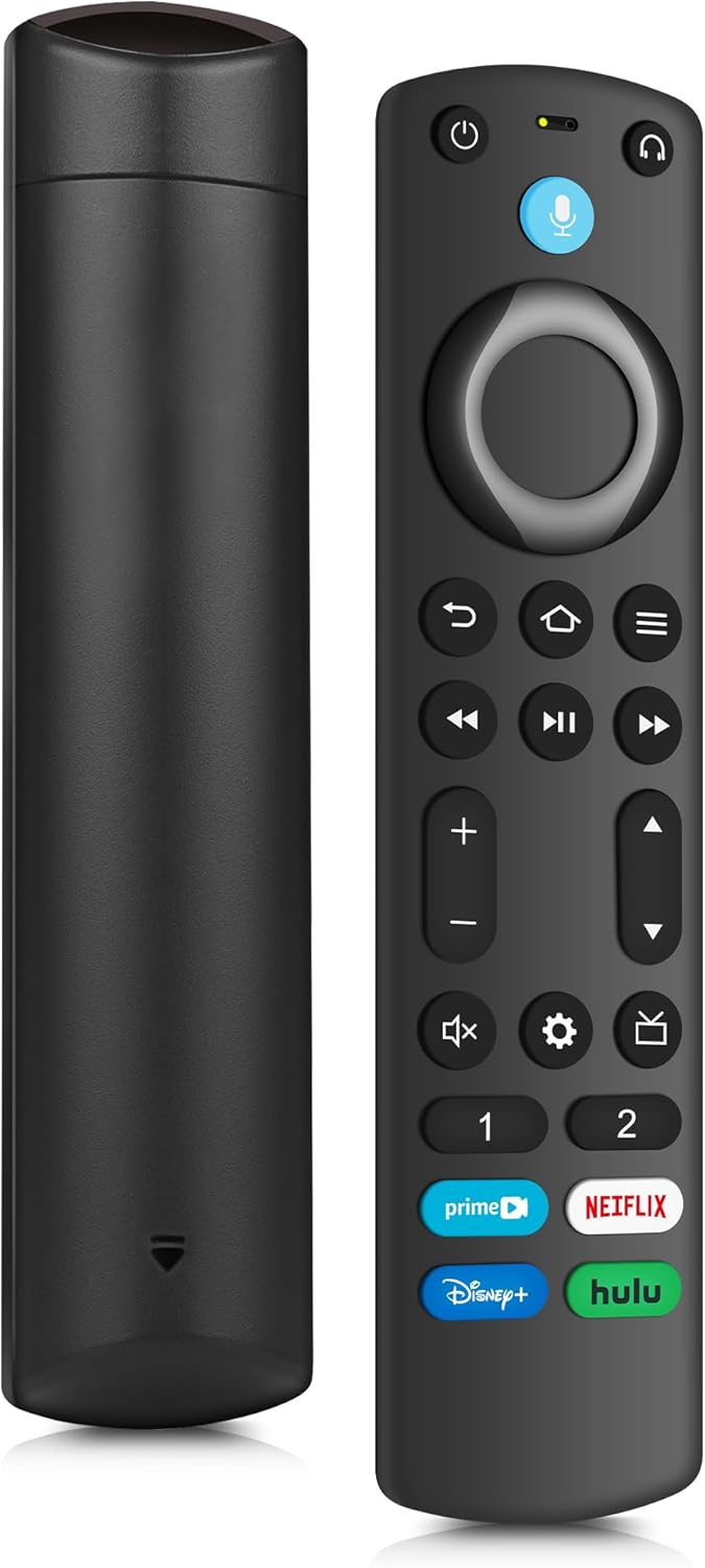 Replacement Voice Remote Fit for Fire-Smart TV Stick/TV Cube, Stick 4K/4K Max(1st / 2nd Gen), Stick HD/Lite, Smart TV 3rd Gen, Compatible with Insignia/Pioneer Smart TVs