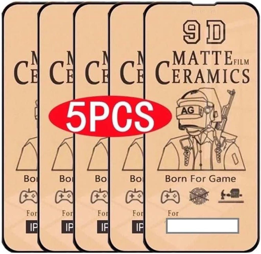 MATTE [5 Pack] Ceramic Screen Protectors for Samsung Galaxy S24 Ultra – Durable Flexible Shockproof Protective Film