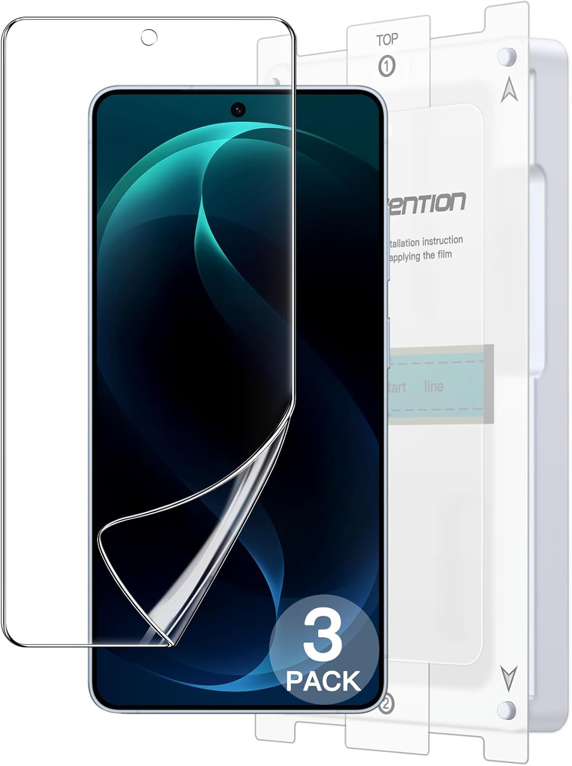 JETech Screen Protector for Samsung Galaxy S26 Ultra, Flexible TPU Film with Easy Installation Tray, Fingerprint ID Compatible, HD Clear, 3-Pack