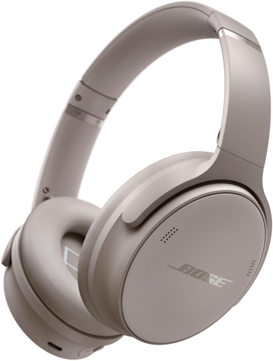 Bose QuietComfort Headphones – Wireless Bluetooth Headphones, Active Over Ear Noise Cancelling and Mic, USB-C Charging, Deep Bass, Up to 24 Hours of Playtime, Sandstone