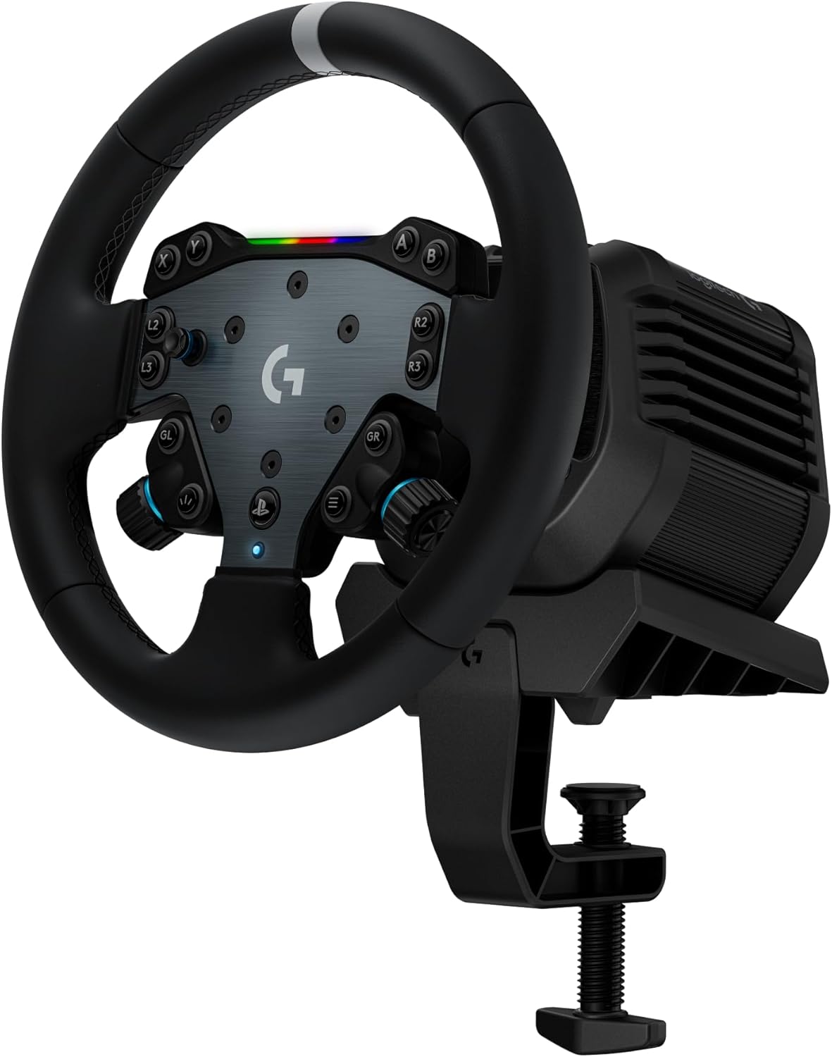 Logitech G RS50 System, 3-Piece Sim Racing Steering Wheel Setup – RS50 Wheel base with 8 Nm Direct Drive, RS Wheel Hub with 13 Buttons and RS Round Wheel 11–inch – For PS5/PS4/PC