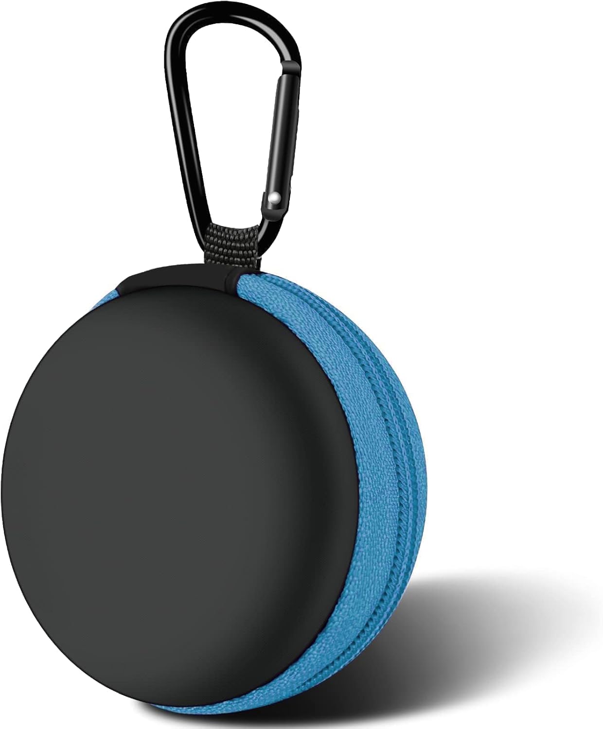 Travel Essentials Organizer Kit – Waterproof Cord Organizer & Round Earbud Case Travel Bag for Chargers, Headphones & Tech Accessories (Blue)