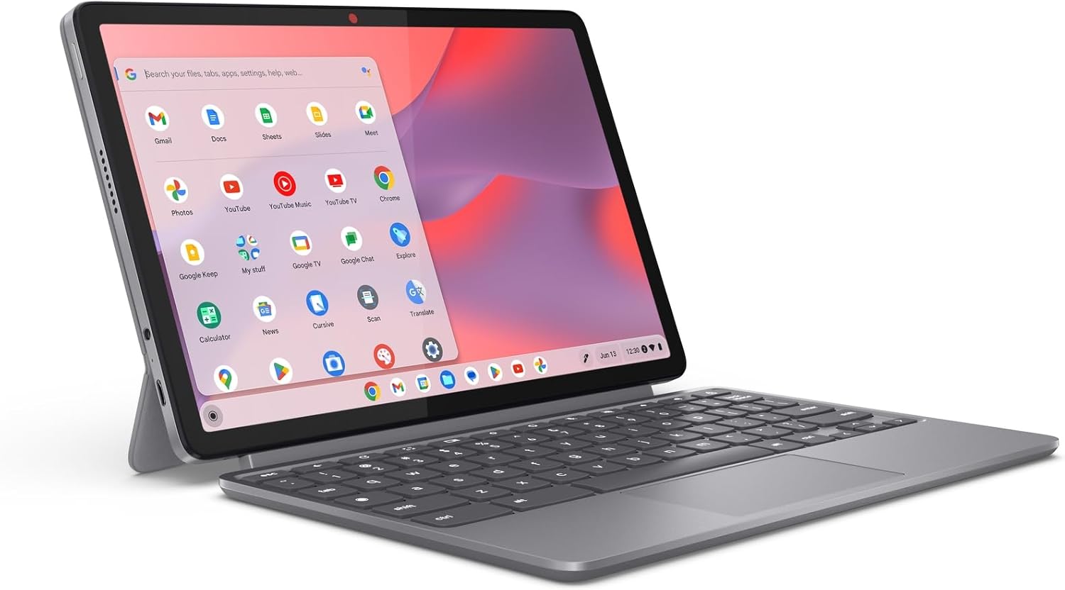 Lenovo Chromebook Duet – 2025 – Convertible Laptop – ChromeOS – 10.95″ WUXGA IPS Touch Display – 4GB Memory – 64GB Storage – MediaTek Kompanio 838 – Luna Grey