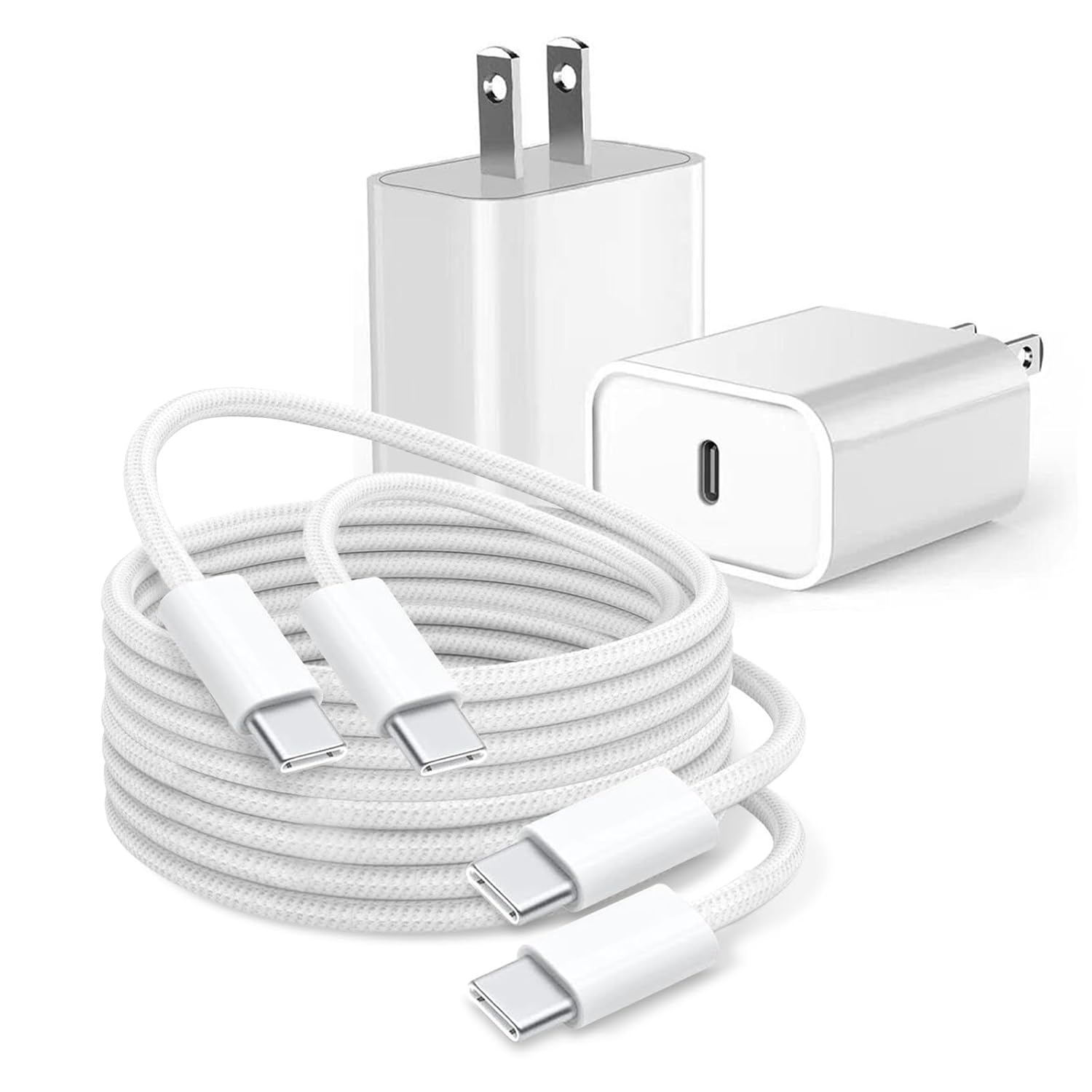 2 Pack 6FT Remote USB C Cable 20W Wall Charger for Apple TV Remote 3/4rd gen,TV 4K/Siri Remote 3 gen, iPhone 15/16,Pro Max,Plus Charging Cord