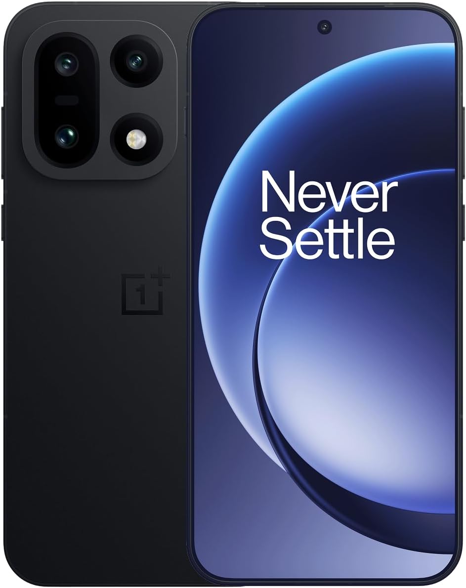 OnePlus 15, 12GB RAM + 256GB Storage, Dual-SIM, Unlocked Android Smartphone, Snapdragon 8 Elite Gen 5, 7300mAh Battery, Infinite Black