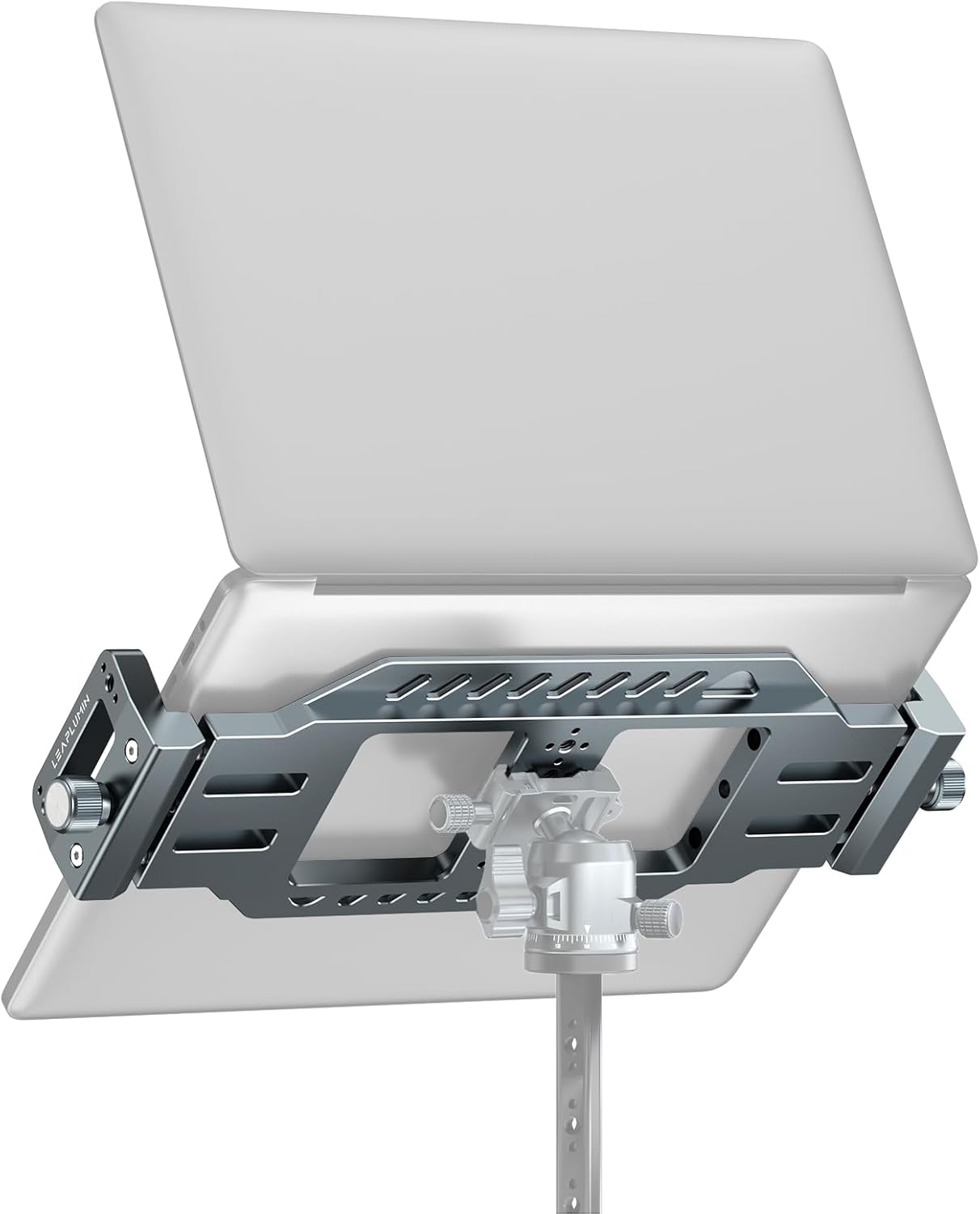 Laptop Tripod Mount with 1/4″ & 3/8″ Screw Holes, Arca Swiss Plate, Rubber Pad for Secure Laptop Holding – Works with Tripod Head for Vertical/Horizontal– Ideal for Musicians, Studio Recording