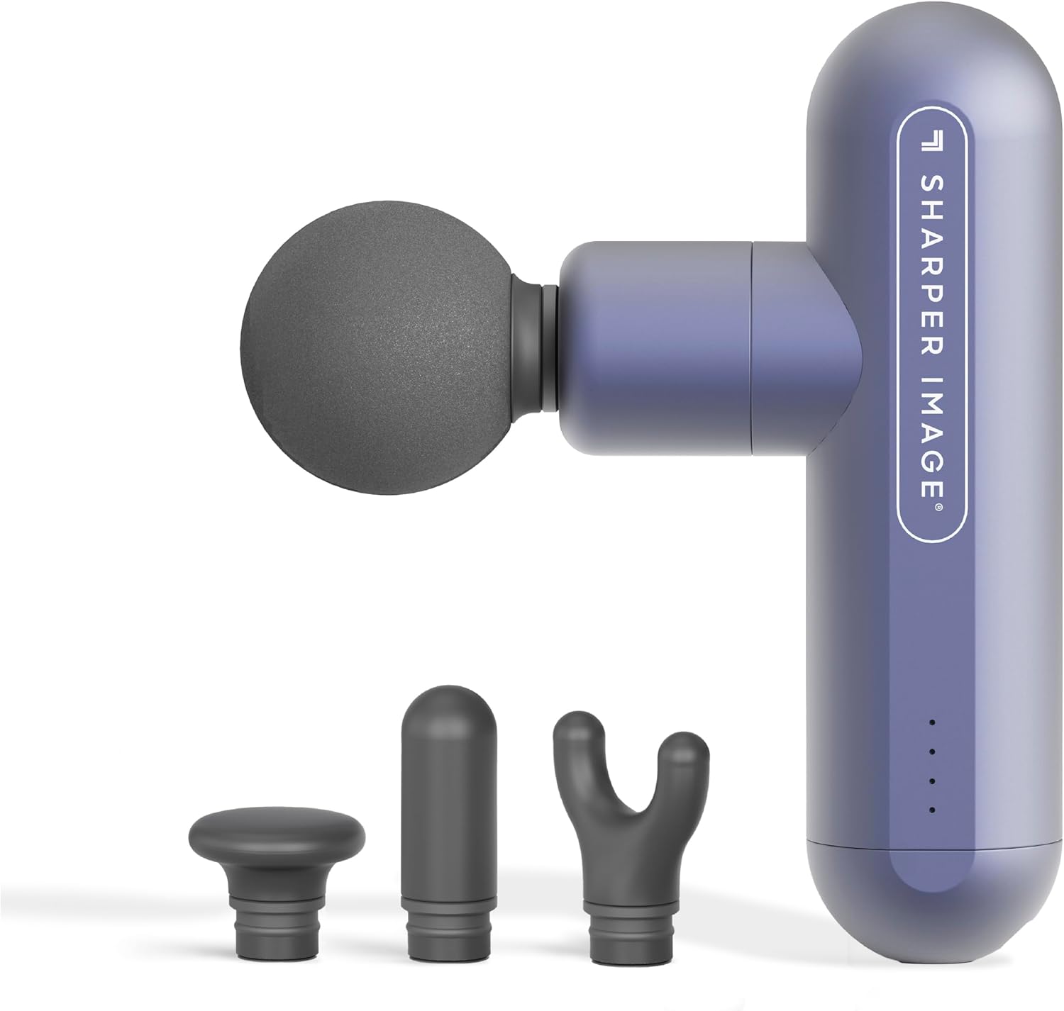 Sharper Image Powerboost Move 2.0 – Mini Percussion Massage Gun| 4 Attachments, 4 Speeds| Portable Full Body Back & Shoulder Massager| Muscle Recovery & Pain Relief| Deep Tissue Massage Tool Gift