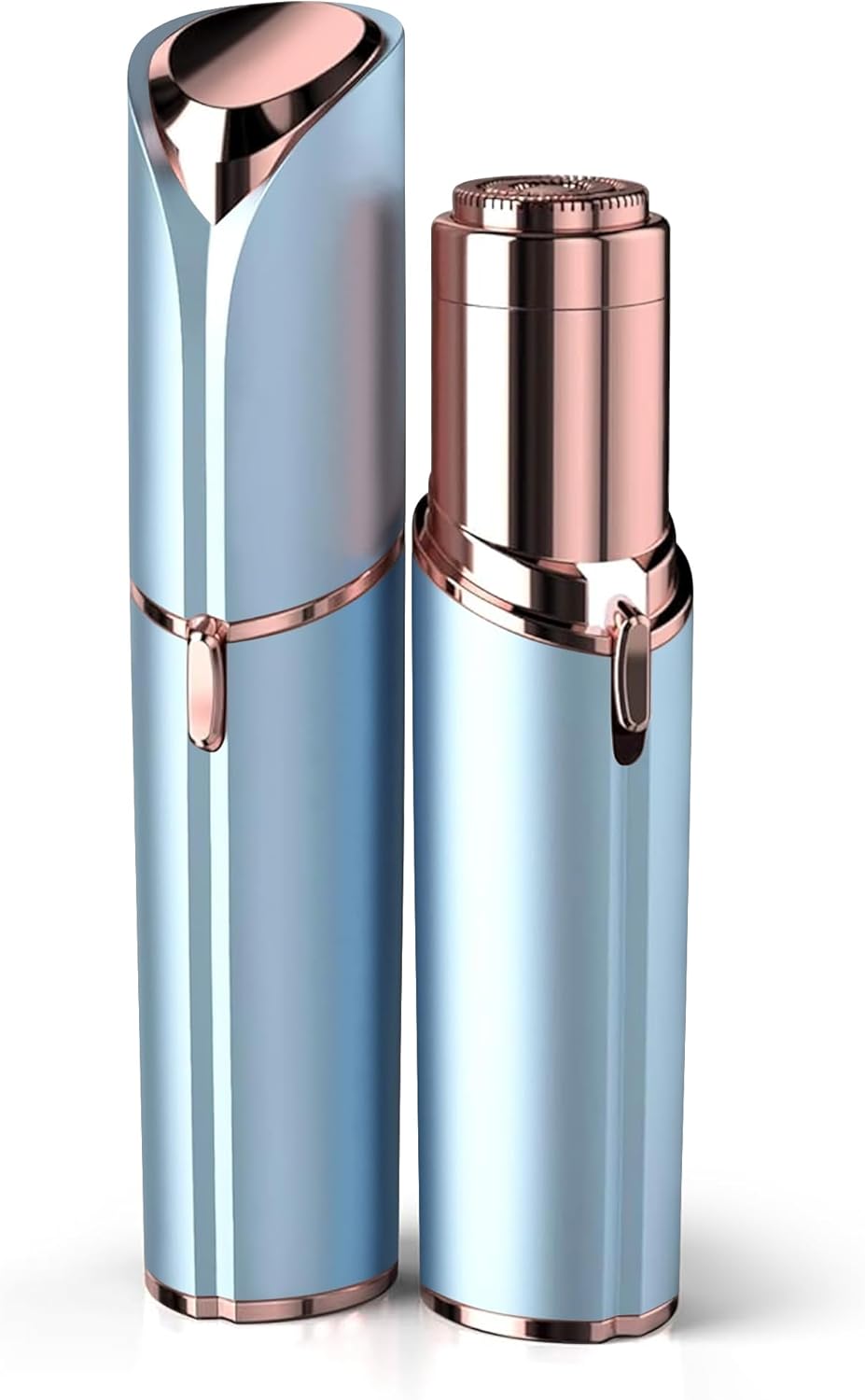 Facial Hair Remover for Women – as Seen on TV Painless Face Shaver – Electric Hair Removal Device for Face Lips Peach Fuzz with Light (Blue)