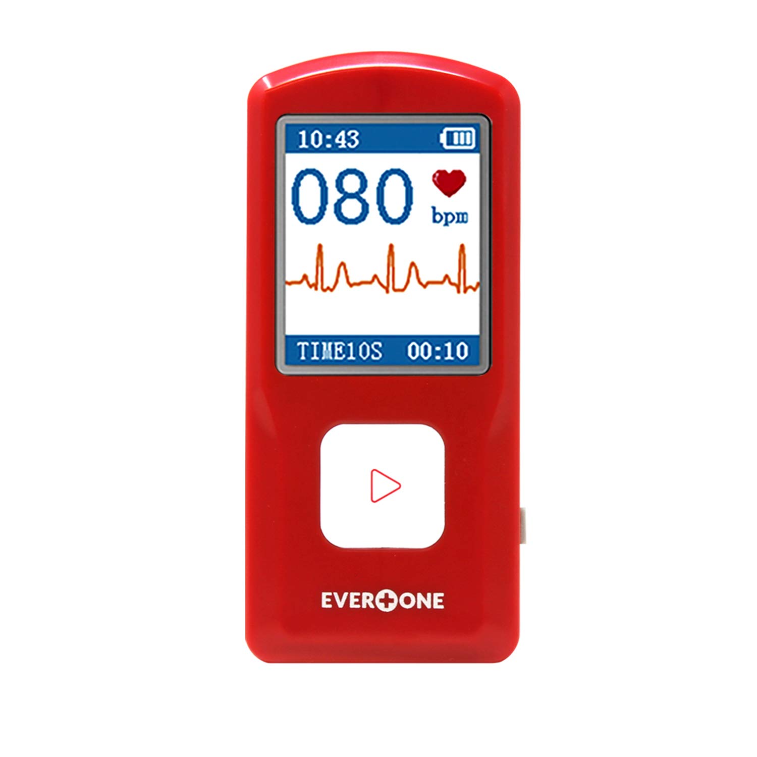 EverOne – EVOPM10 Portable Bluetooth ECG/EKG Monitor, Compatible with iOS/Android, Windows 7/8/10, Track Heart Rate & Heart Rhythm Performance, App Included