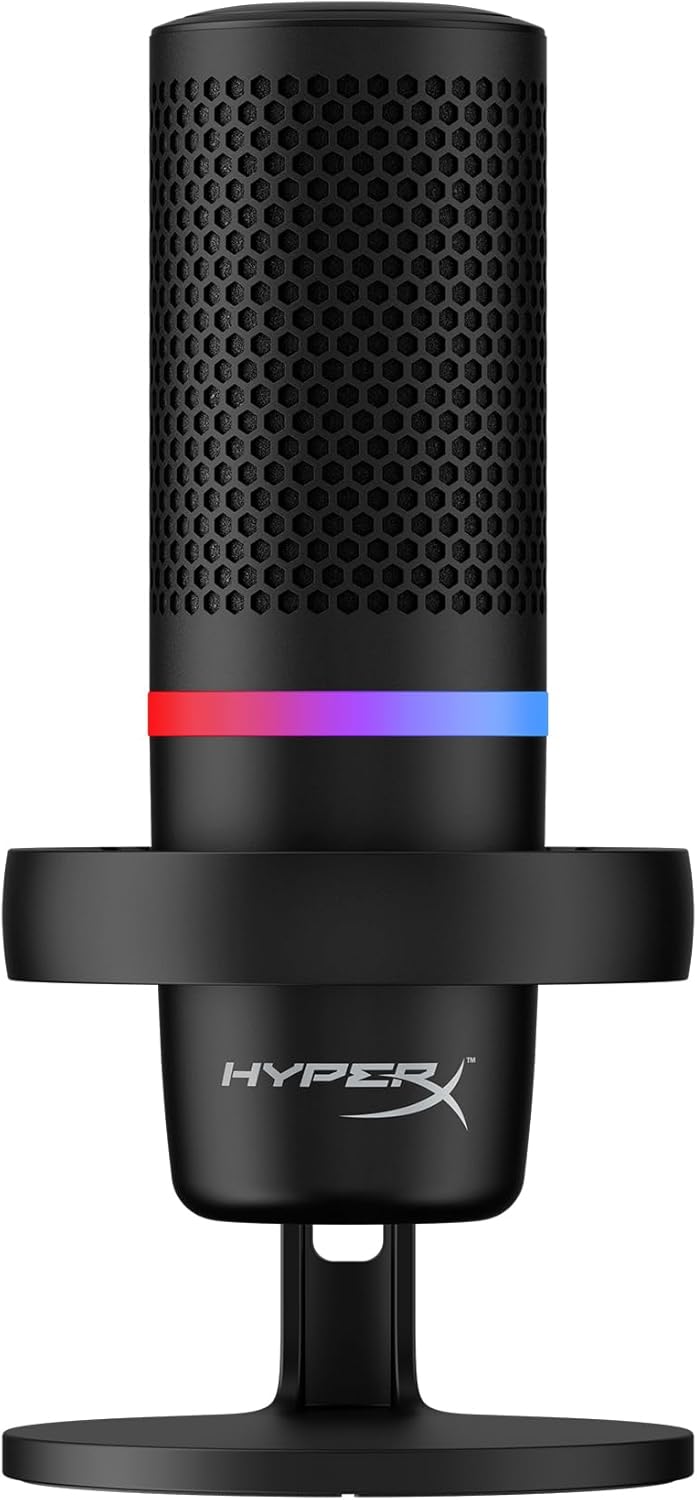HyperX DuoCast – RGB USB Condenser Microphone for PC, PS5, PS4, Mac, Low-profile Shock Mount, Cardioid, Omnidirectional, Pop Filter, Gain Control, Gaming, Streaming, Podcasts, Twitch, YouTube, Discord