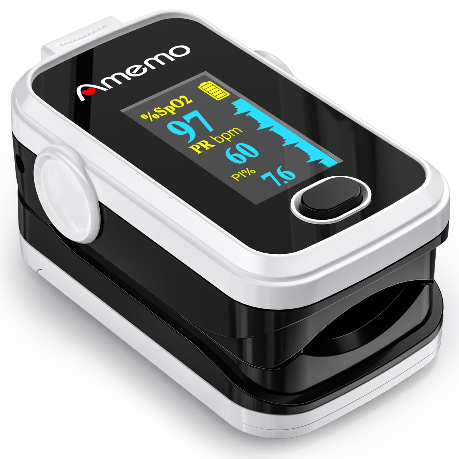 Pulse Oximeter,OLED Display Oxygen Monitor Fingertip,Blood Oxygen Saturation Monitor(SpO2) with Carrying Case,Silicone Cover