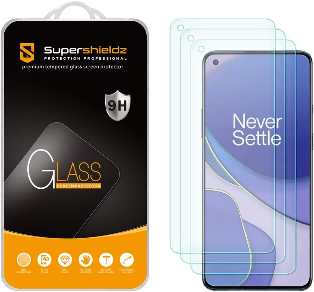 Supershieldz (3 Pack) Designed for OnePlus 9 / OnePlus 9 5G Tempered Glass Screen Protector, Anti Scratch, Bubble Free